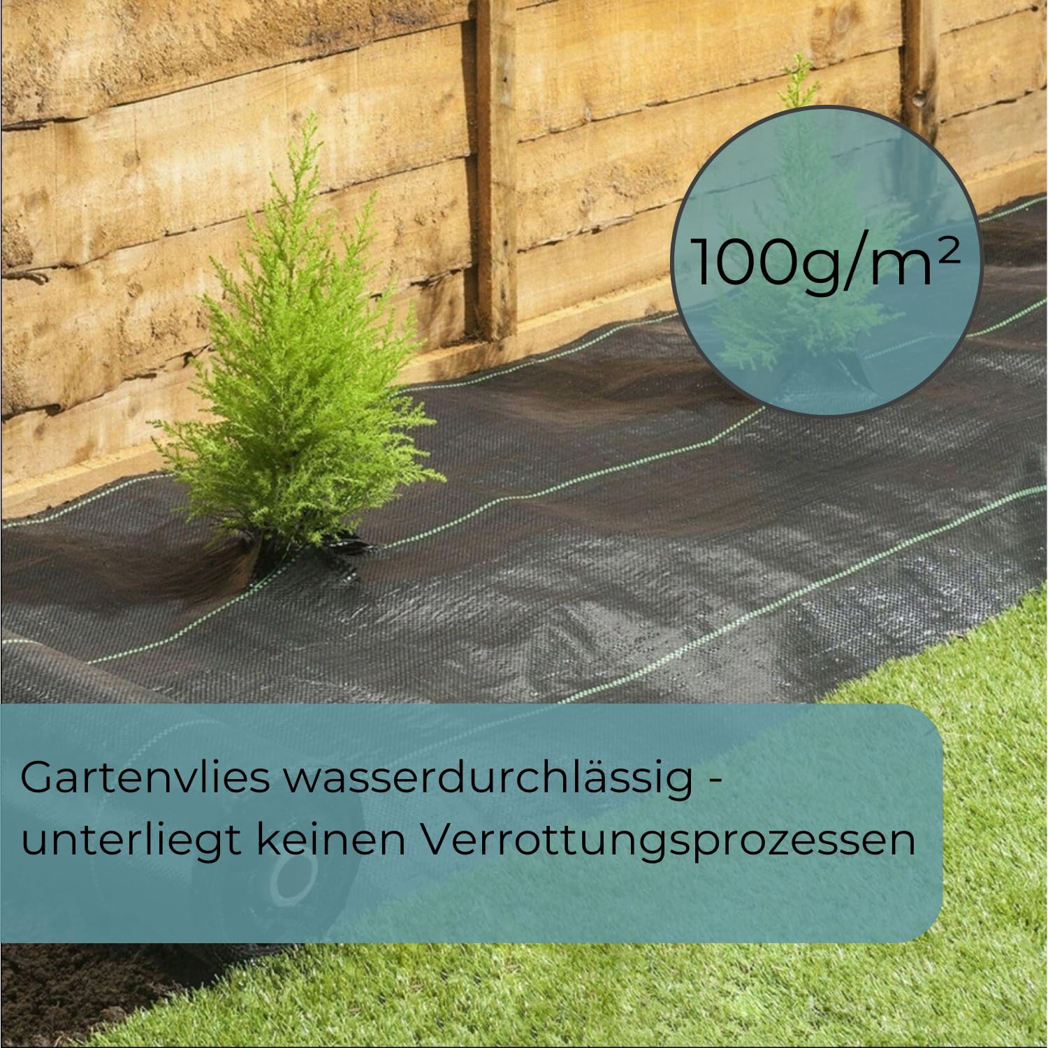 160 m² (50m x 3,2m) Czarna Agrowłóknina Ogrodowa Przeciw Chwastom - Agrotkanina 100g/m² - Wysoka Stabilizacja UV - Mata Ściółkująca Przepuszczająca Wodę