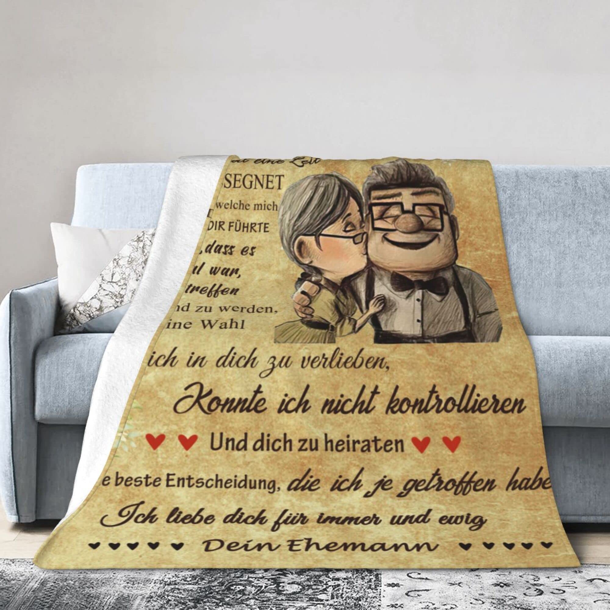 Liebes-Decke Mit Text - Romantische Kuscheldecke Für Paare