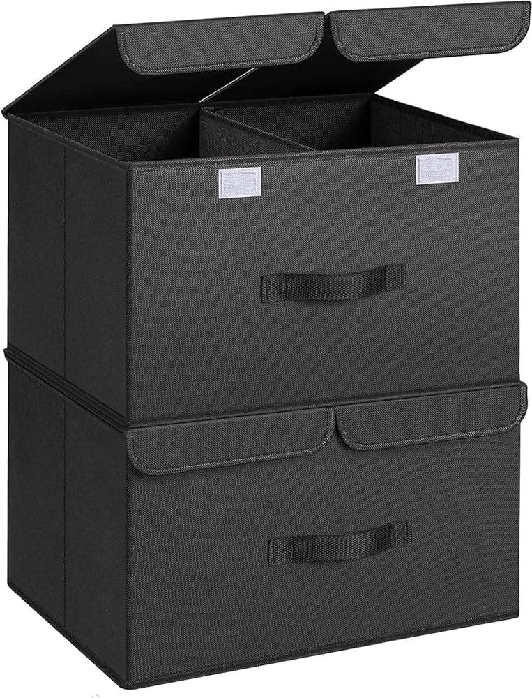 Amazon｜収納ボックス ふた付き 収納ケース 仕切り設計 大容量