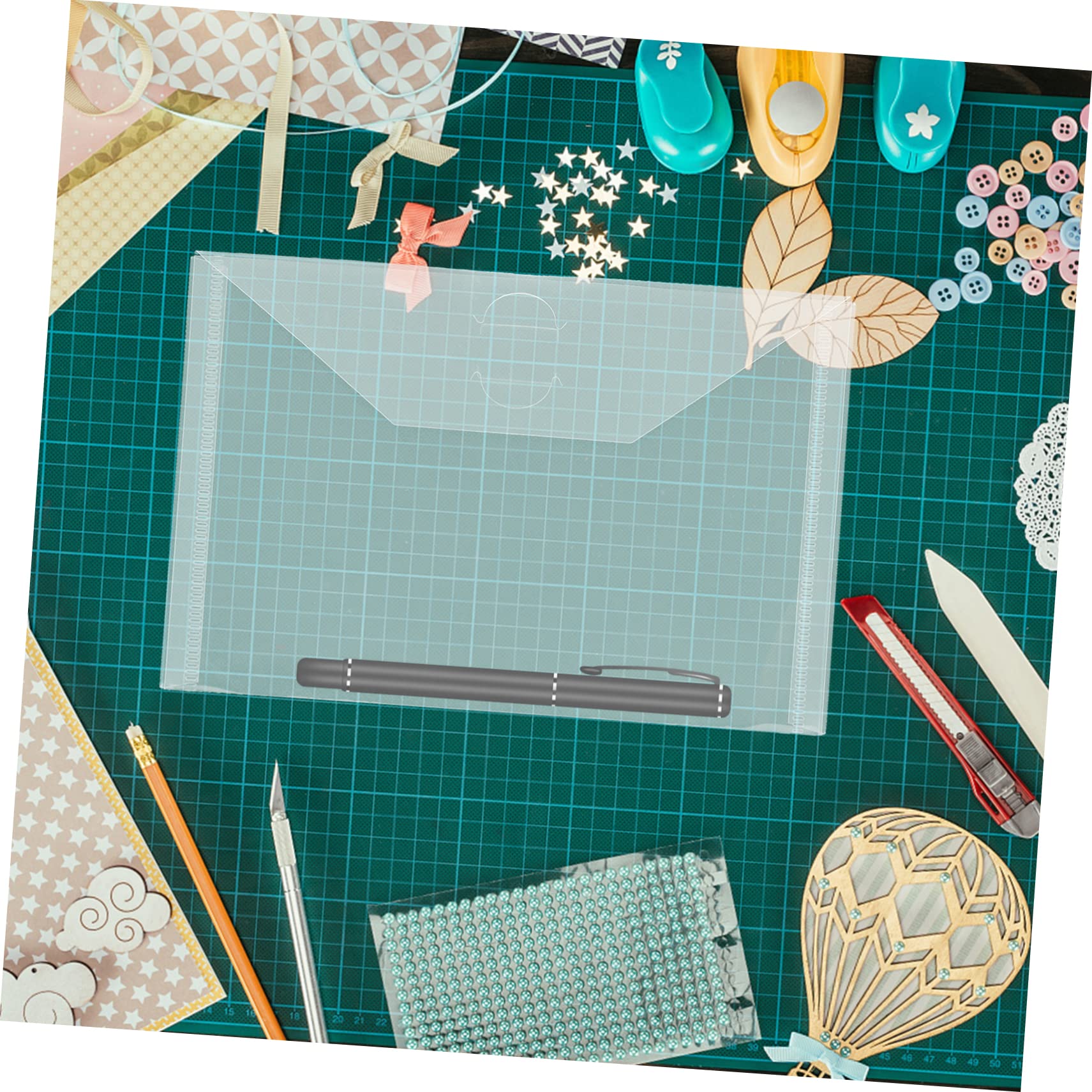 MOLUCKFU 2sets Cardstock Storage Bags Stencil Bag for Die Cut Storage Stamp Holders Organizer Mold Cutting Dies Photo Holder 5pcs*2