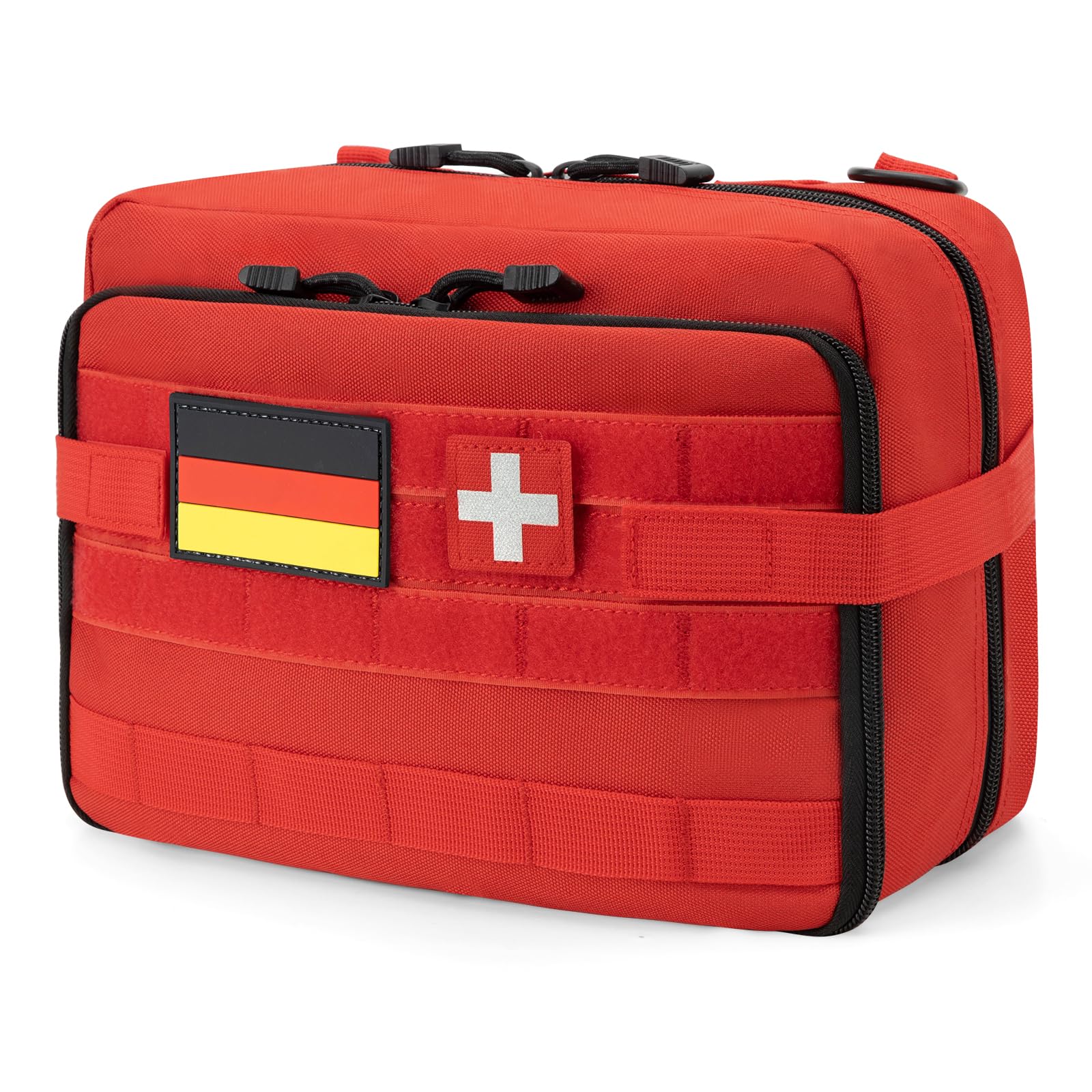 Jueachy Reiseapotheke, Groß Kapazität Medikamententasche Leer Erste Hilfe Tasche Taktische Molle Tasche First Aid Kit Notfalltasche Medikamenten Aufbewahrung für Outdoor Camping Reisen Motorrad