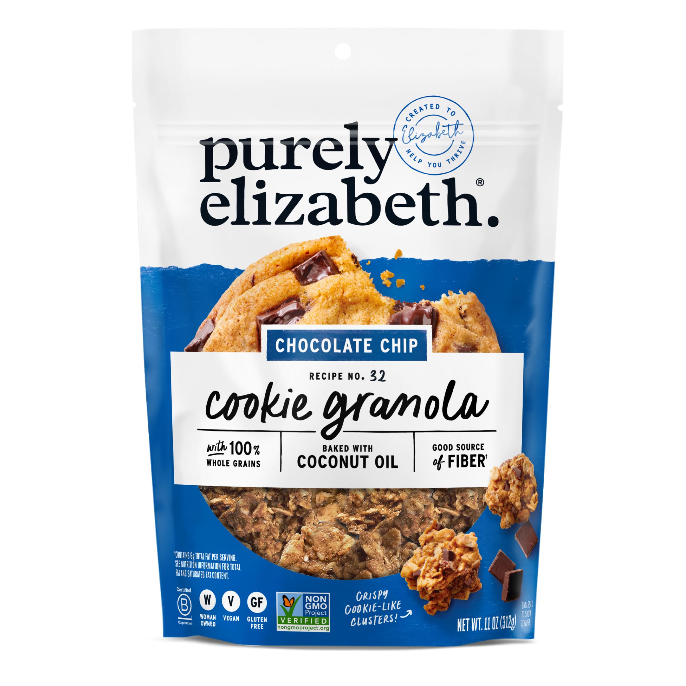 Purely Elizabeth, Cookie Granola Chocolate Chip, 11 Ounce