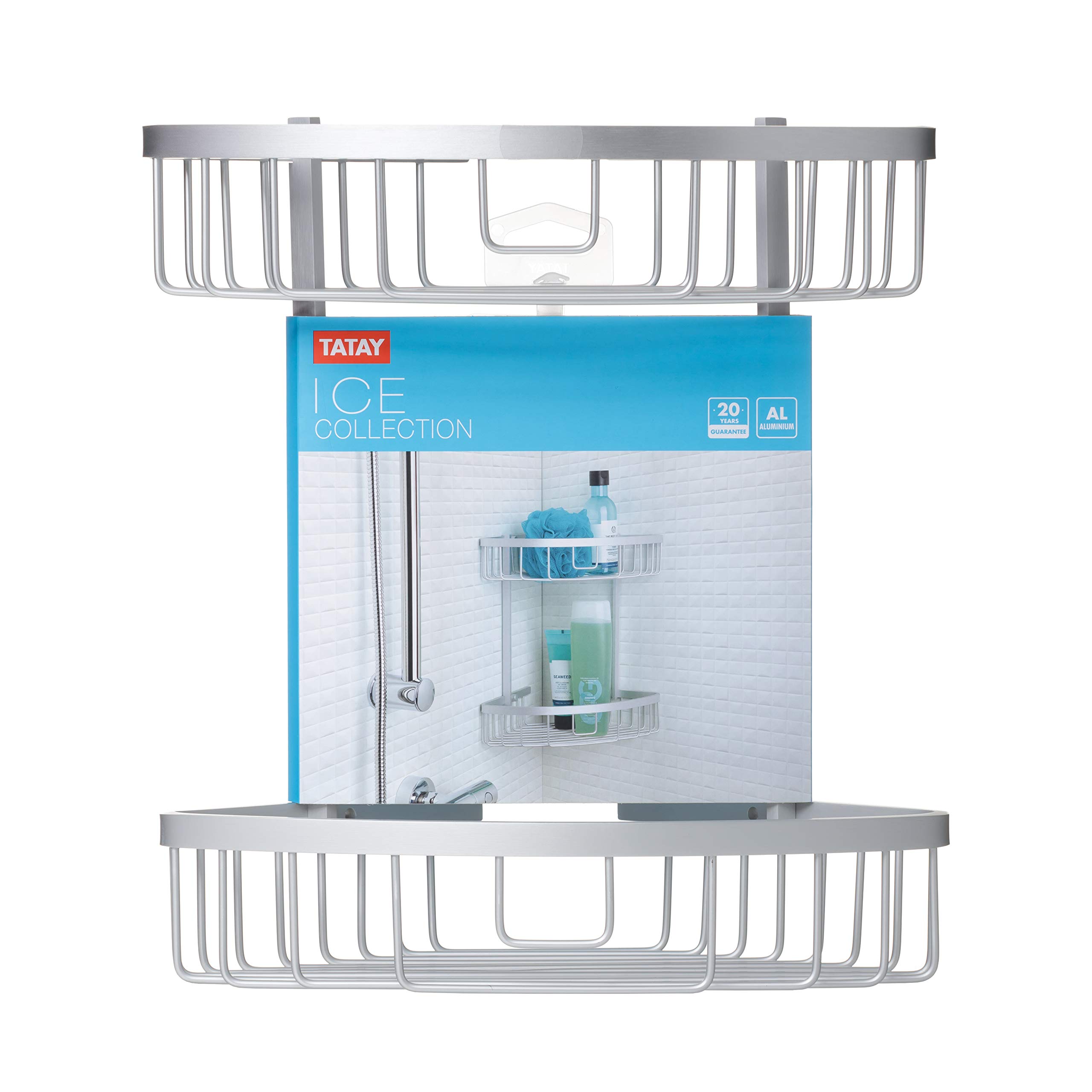 TATAY Duschablage Aluminium Kompatibel mit Quick Fix Bohrfrei-System