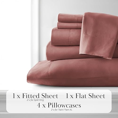 Miniatura 8 de Southshore Fine Living, Inc. Marsala - Juego de sábanas de microfibra ultrasuave de 7 piezas con bolsillo profundo y dos sábanas bajeras de 21