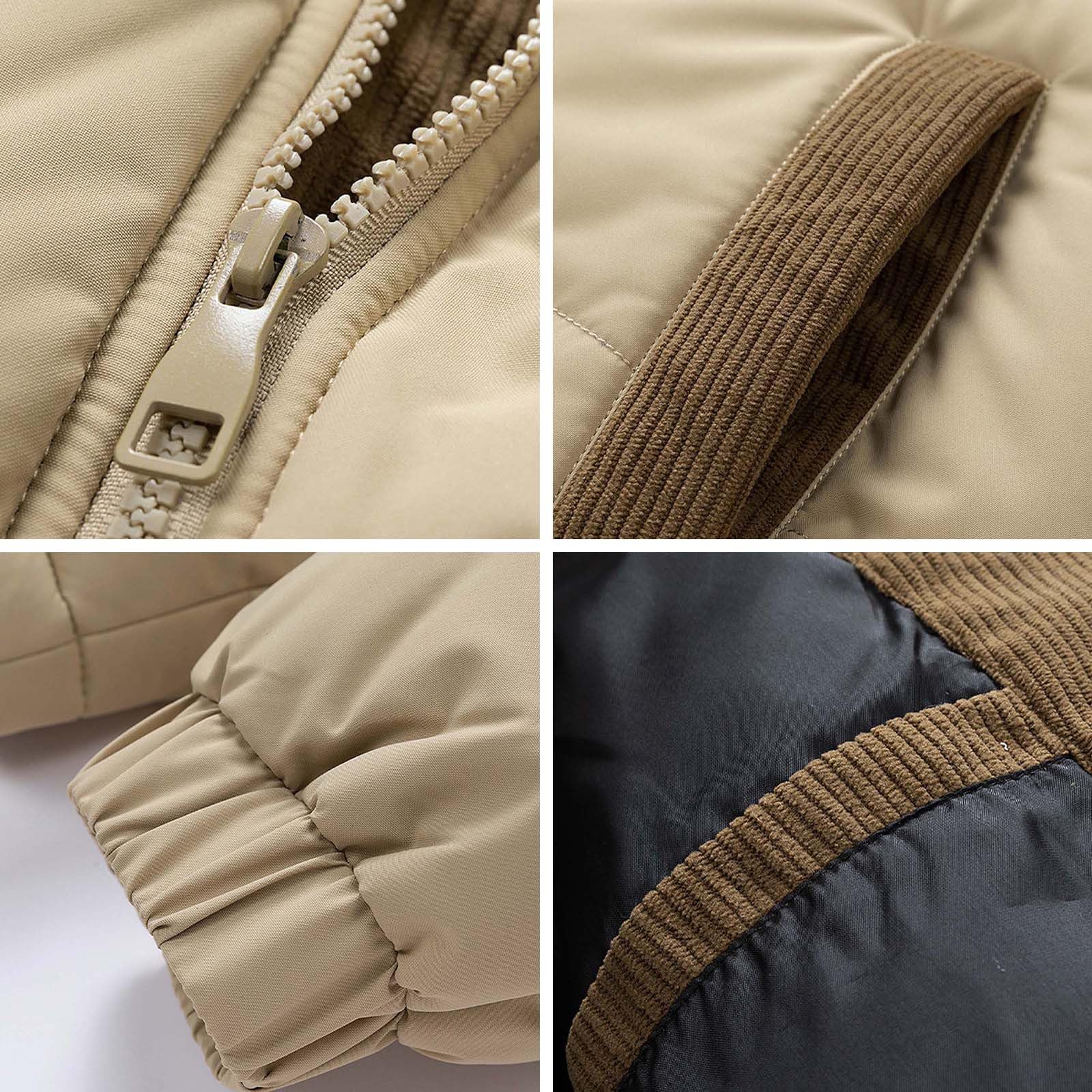 Generico Giacca Piumino Uomo - Giubbotti Invernali Cappotto Invernale da Uomo Spesso Caldo con Cappuccio e Collo Alto Stile Casual a Maniche Lunghe
