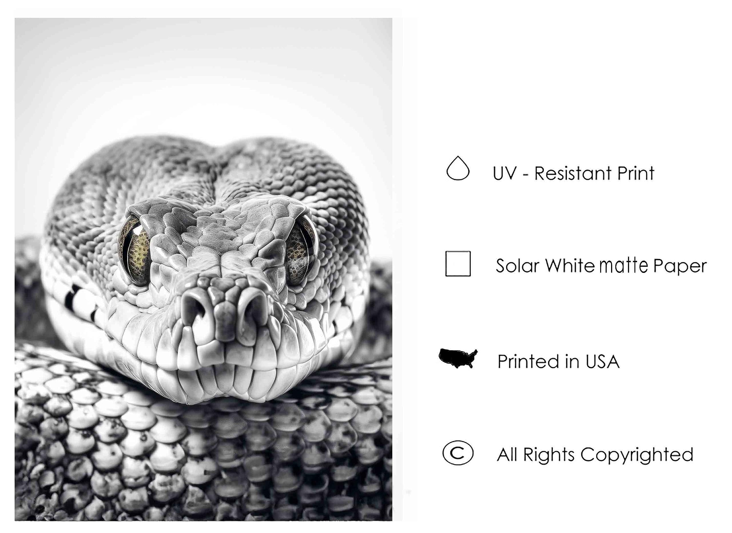 Amazon.com: Snake Art Prints Posters, Black and White Animal