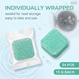 EPMOCN 24 Pastilles Nettoyant Machine à Laver, Nettoyant Lave Linge Puissant contre les Poils de Chien et Mauvaises Odeurs, Détartrant Efficace pour Tambour, Soin Lave-Linge pour Maison avec Animaux - 4