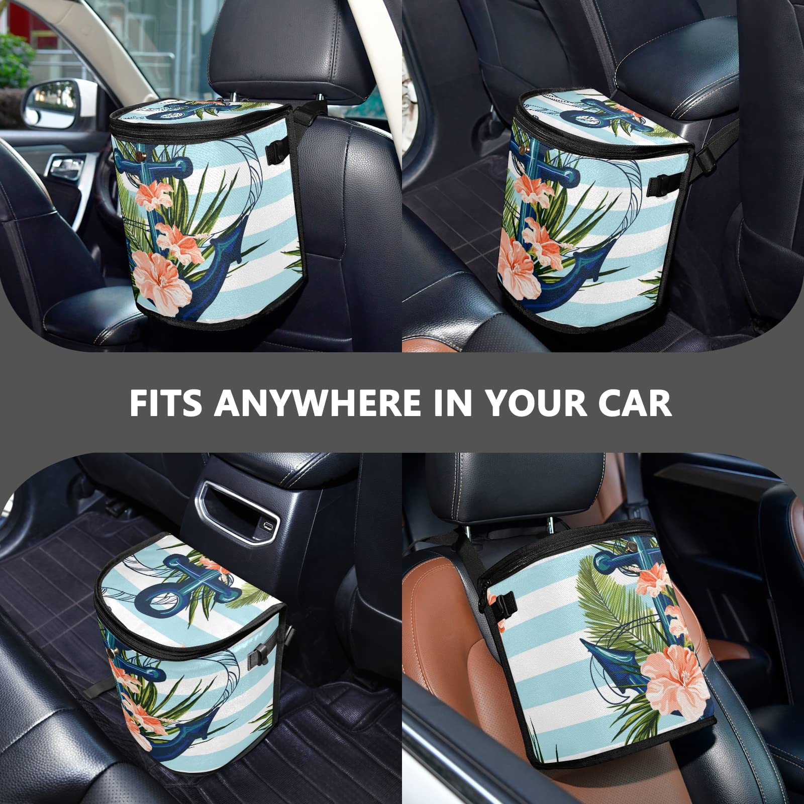 Cestino Per Auto Impermeabile - Design Ragazza Africana, Con Fodera Stagna E Clip - Foto 3