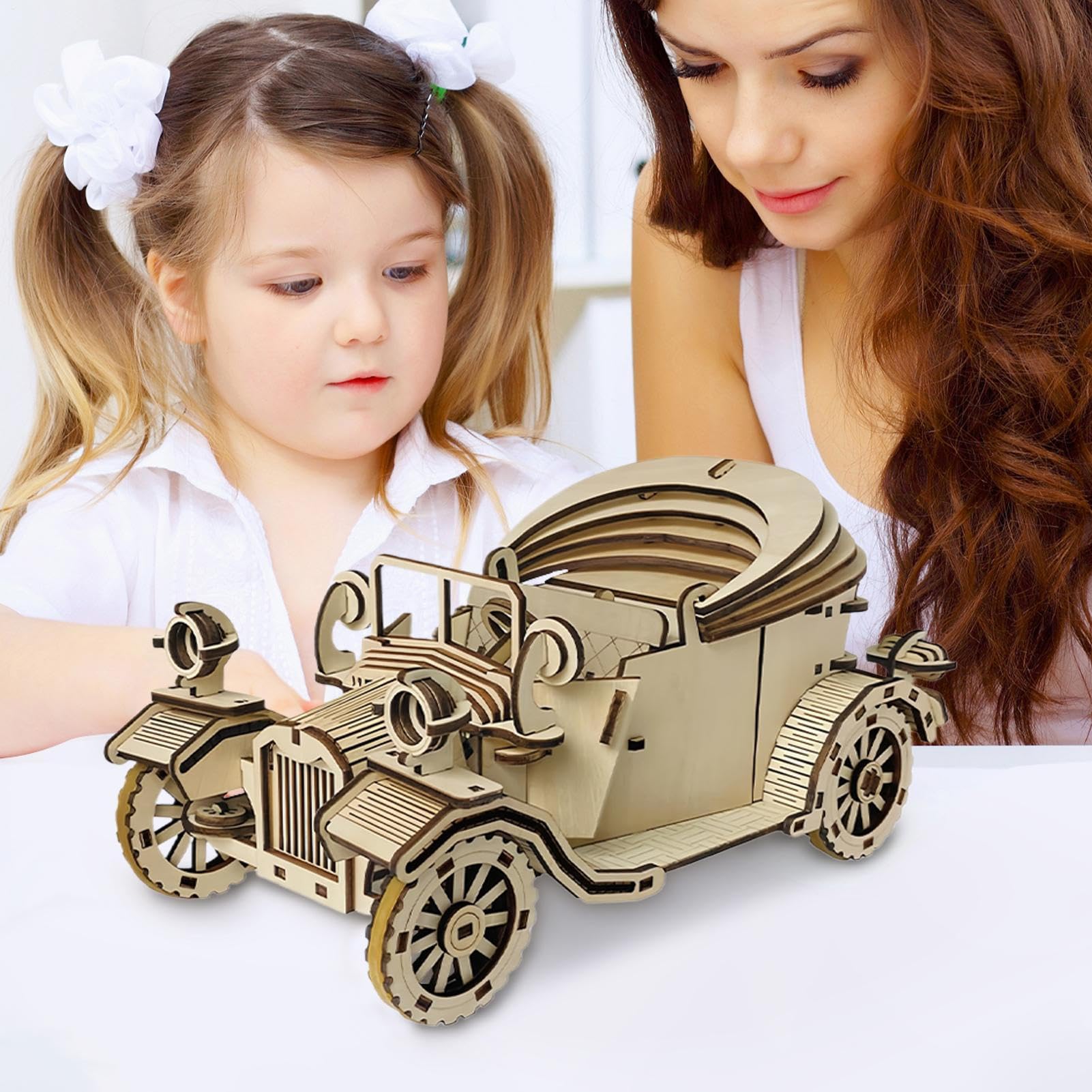 Zestaw 3D Drewniane Puzzle Samochód Mechaniczne Puzzle Modeli Samochodów