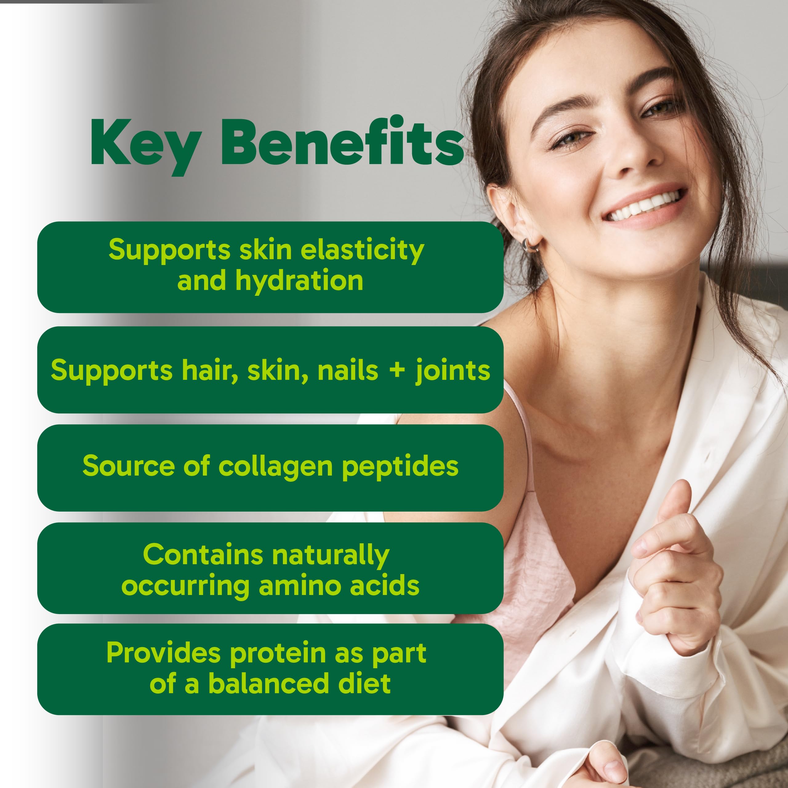 Organika Enhanced Hydrolyzed Collagen Peptides Powder: Easy Absorption Unflavored Collagen Powder for Skin, Hair, Nails, Joints, Muscles, & Gut - Keto, GMO-Free, Grass-Fed (1.1 Pounds) — Amazon image 5