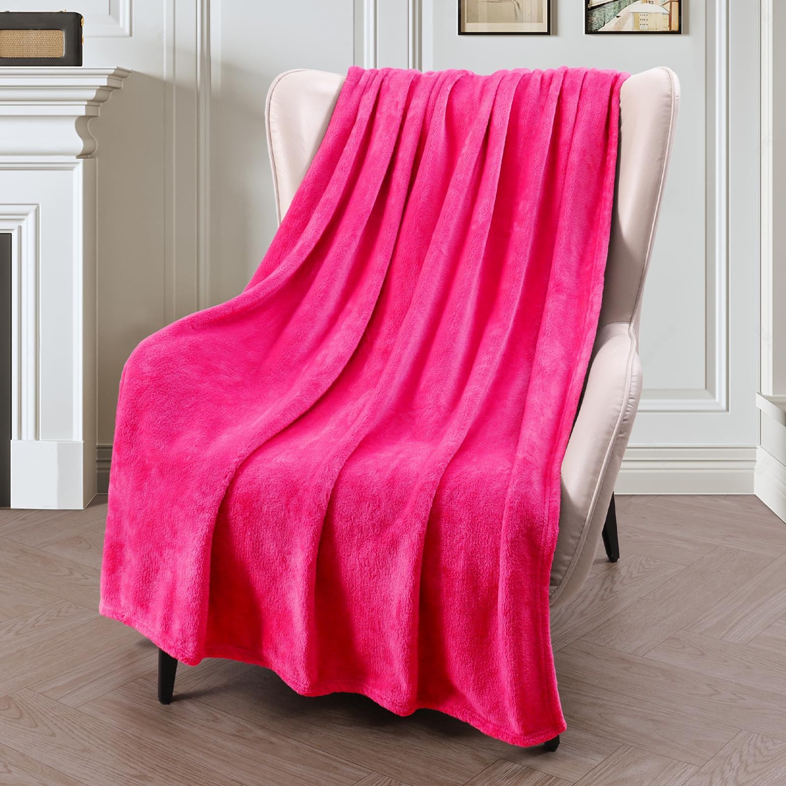Couverture pour canapé-lit jeté de couleur unie salon cocooning