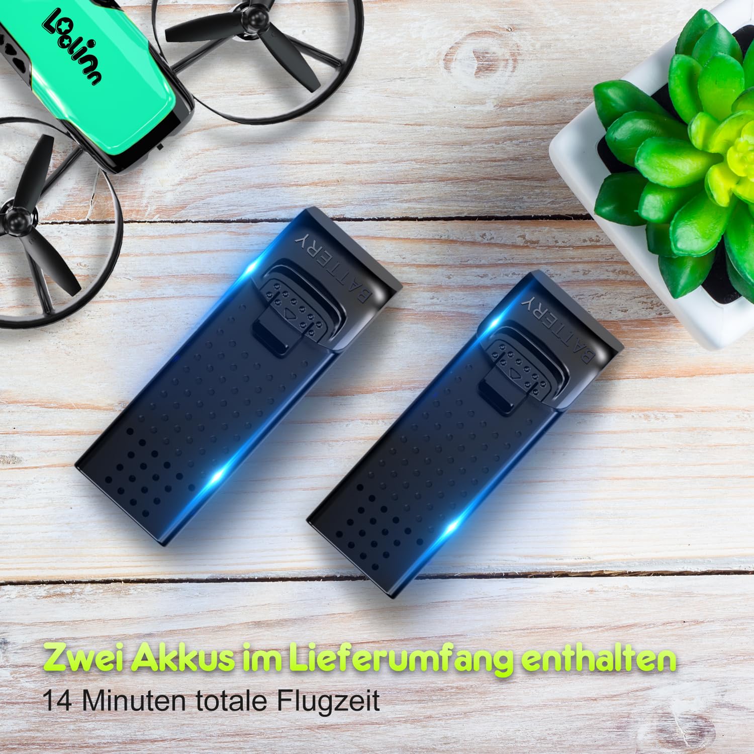 Loolinn | Drohne mit Kamera als Geschenk für Kinder - Mini Drohne Ferngesteuert mit Video & Fotos/Einstellbare Kamera/Zwei Batterien/Geprüftes C0-Zertifikat (Geschenk für Jungen und Mädchen)