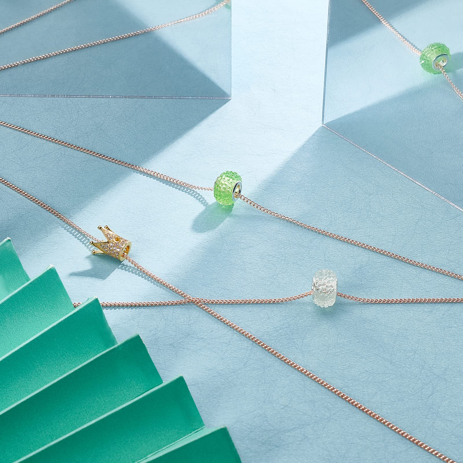SUNNYCLUE 32.8 Piede in Ottone Cordolo Catena A Maglia Rotolo Sfuso Placcato Oro Rosa Saldato Catena per La Creazione di Gioielli e Lega di Zinco Moschettoni A Moschettone e Anelli di Salto