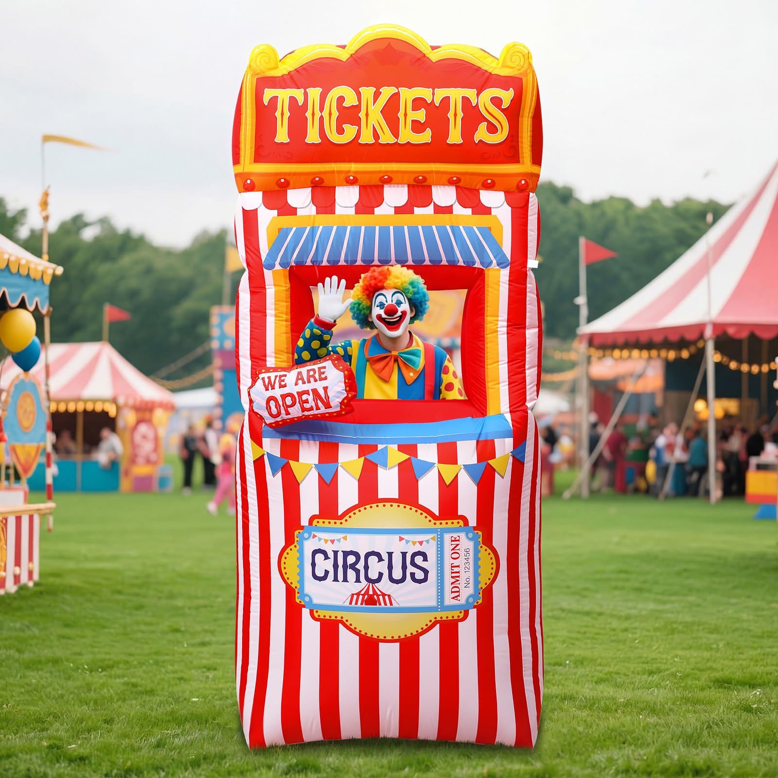Photo 1 of Capoda 6.9ft Circus Ticket Inflatables Booth Inflatable Carnival Decoration