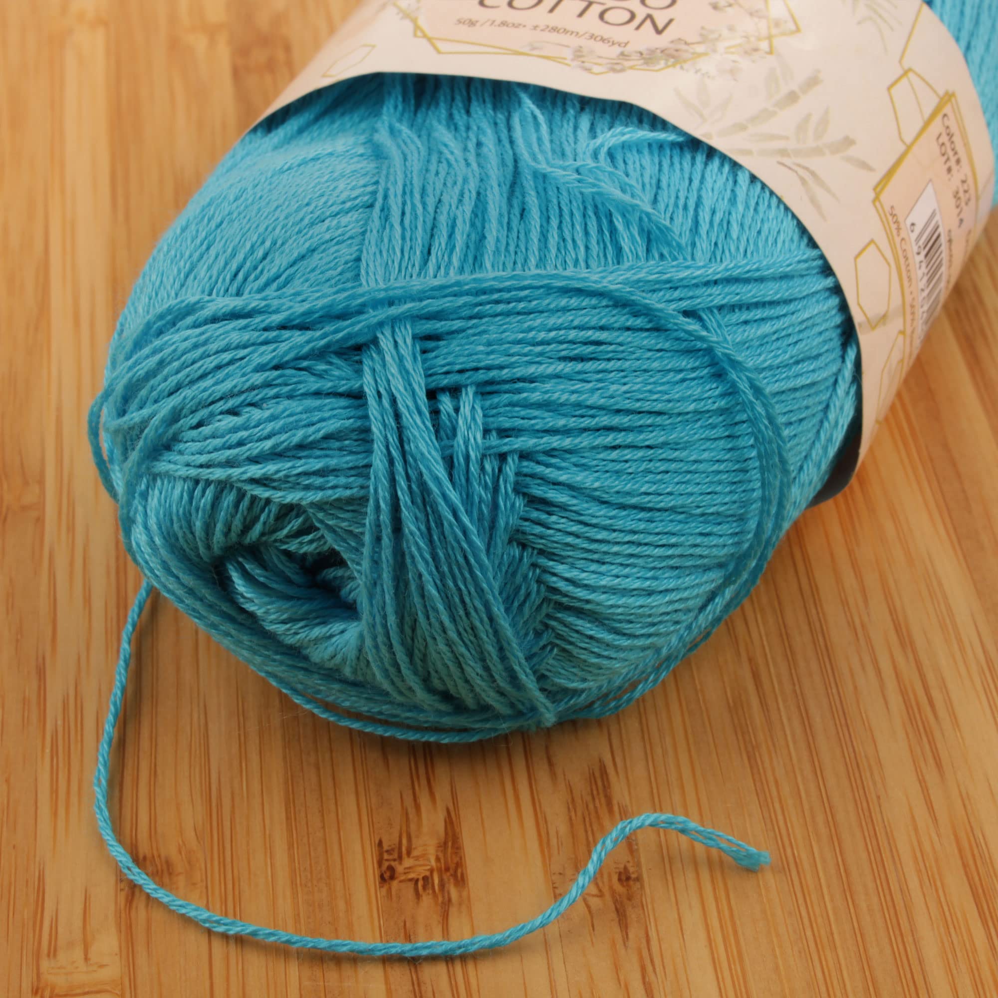 JubileeYarn Baby Soft Bamboo Cotton Yarn - 50g/Skein - Clear Waters - 4 Skeins, 409 Clear Waters - Image 3