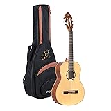 Ortega Guitars 3/4 Konzert Gitarre – Family Series – Inklusive Gig Bag – Fichte, Mahagoni, Natur (R121-3/4)