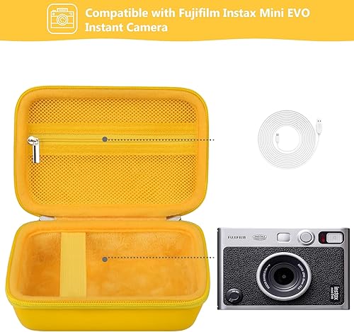 Miniatura 9 de Estuche rígido de transporte para cámara instantánea Fujifilm Instax Mini EVO, estuche de almacenamiento de viaje para impresora Instax Mini con