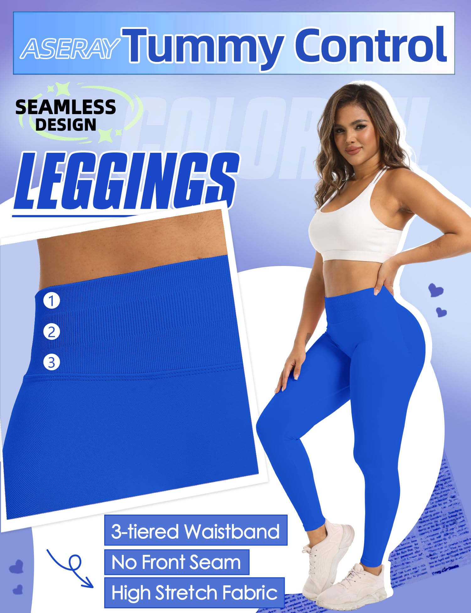 Leggings sin costuras con levantamiento de glúteos para mujer, leggings de entrenamiento para gimnasio, control de abdomen, pantalones de yoga