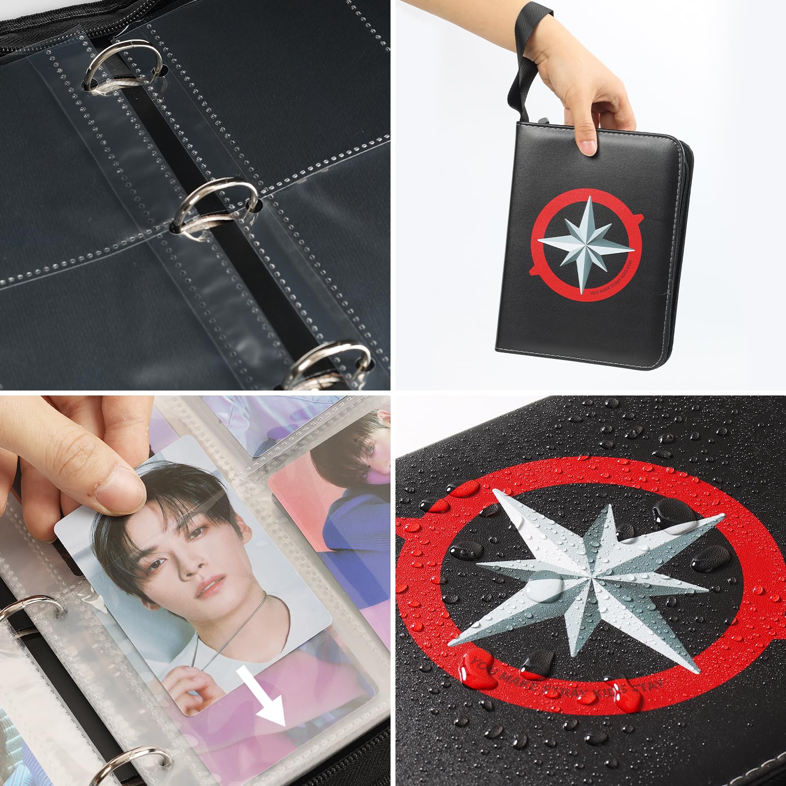 Álbum De Fotos K-pop Stray Kids, 400 Tarjetas, 50 Páginas Con 4 Compartimentos, Y Cremallera