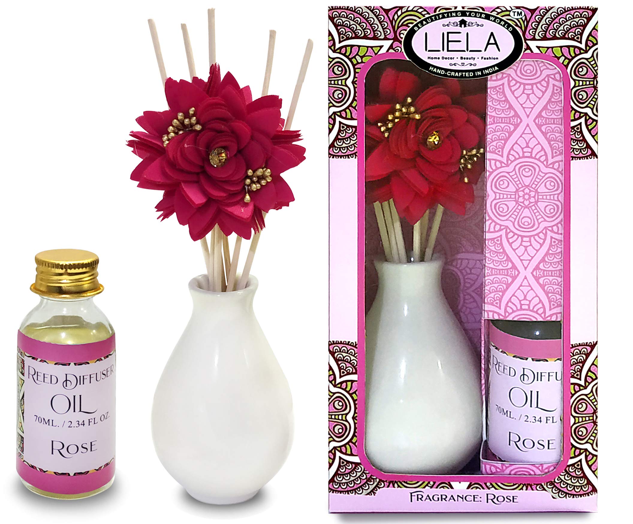 See full amazon price history chart for LIELA - Reed Diffuser Set with Ceramic Pot, 70 ml.Oil in Highly Premium Fragrance Rose and 5 +1 Flower Reed Sticks LIELA - Reed Diffuser Set with Ceramic Pot, 70 ml.Oil in Highly Premium Fragrance Rose and 5 +1 Flower Reed Sticks (B0842W77N6) Amazon Price History, Amazon Price Tracker