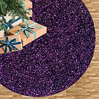 Vista 9 de FUHSY Falda Negra para Árbol de Navidad de 46 Pulgadas, Falda de Árbol de Terciopelo con Lentejuelas, Elegante Alfombrilla para Árbol con Negro