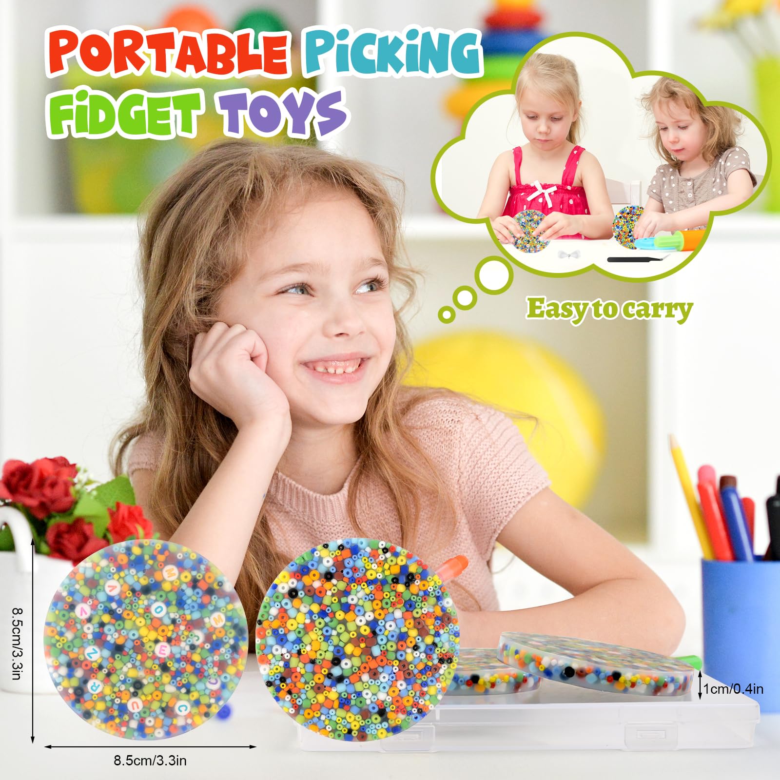 BOUBONI Picking Pad 2 Pack Skin Picking Fidget Toys Sensory Pick Pads Toy for ADHD Dermatillomania Trichotillomania Anxiety Stress Relief for Adults and Kids (Mixed Colors) - Image 2
