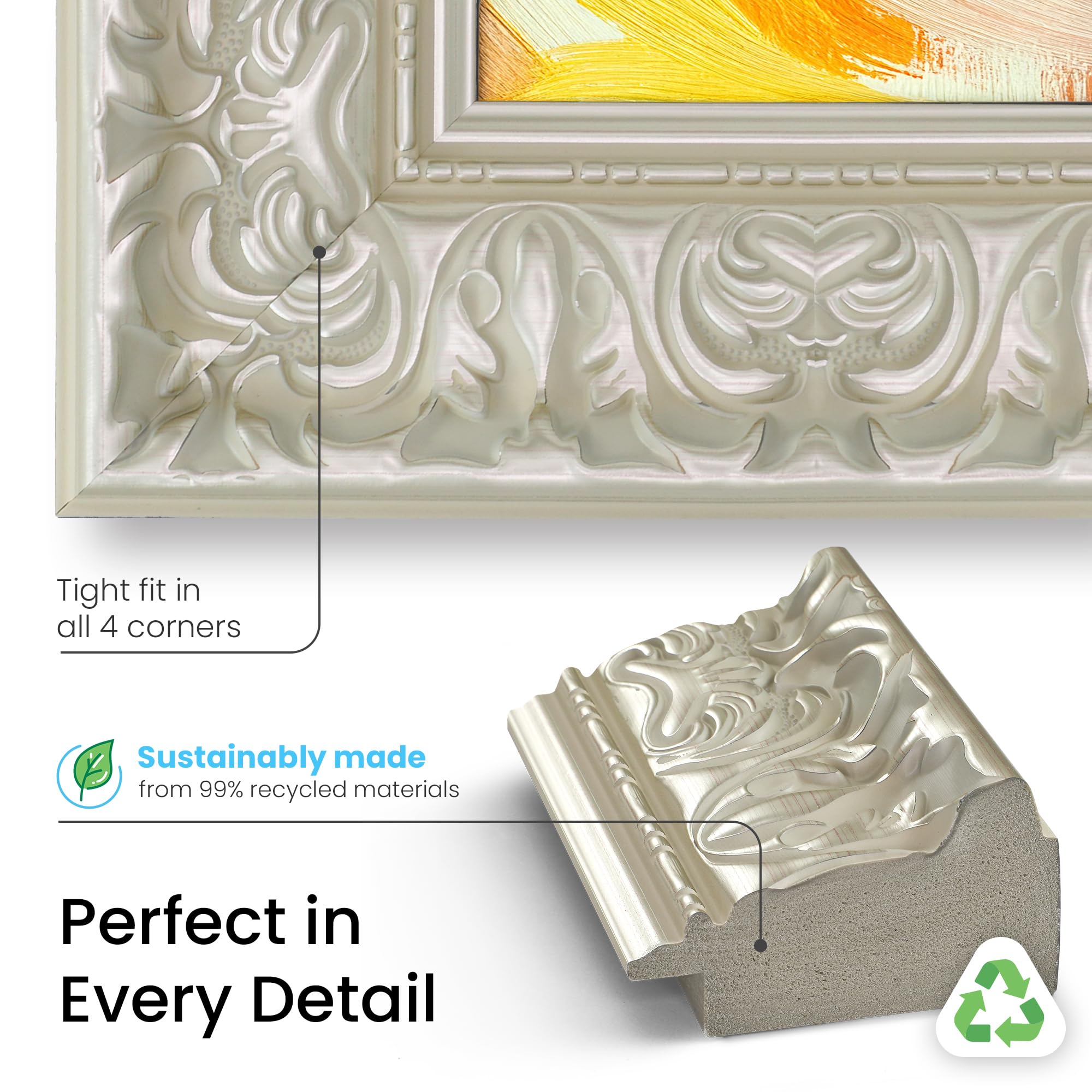 Frame My TV Deco s -Tuscan Pearl Compatible ONLY with Samsung The