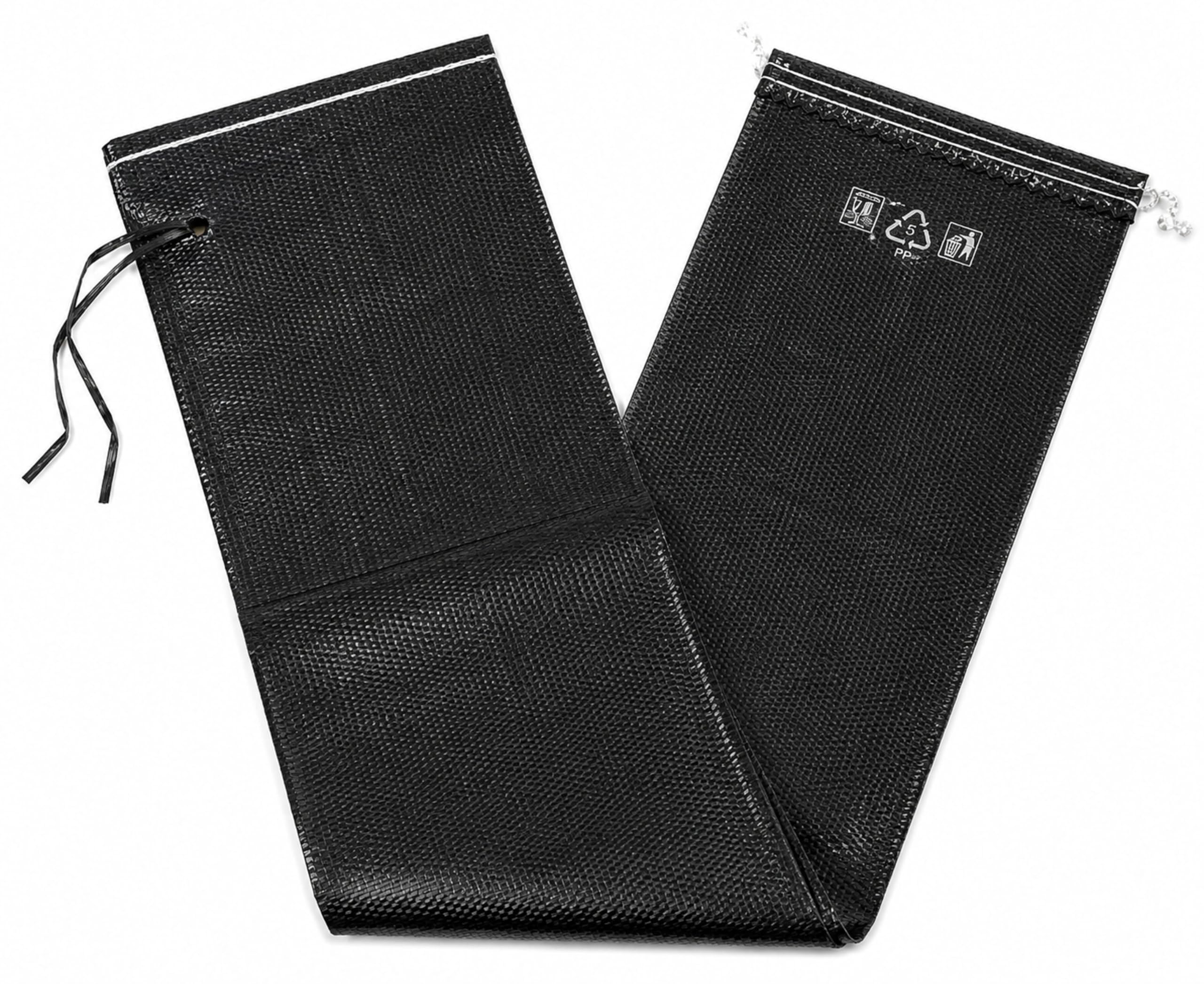 20 Stück ELBSACK Premium-Sandsackschläuche 25x100 cm, schwarz, PP, leer, UV-stabil