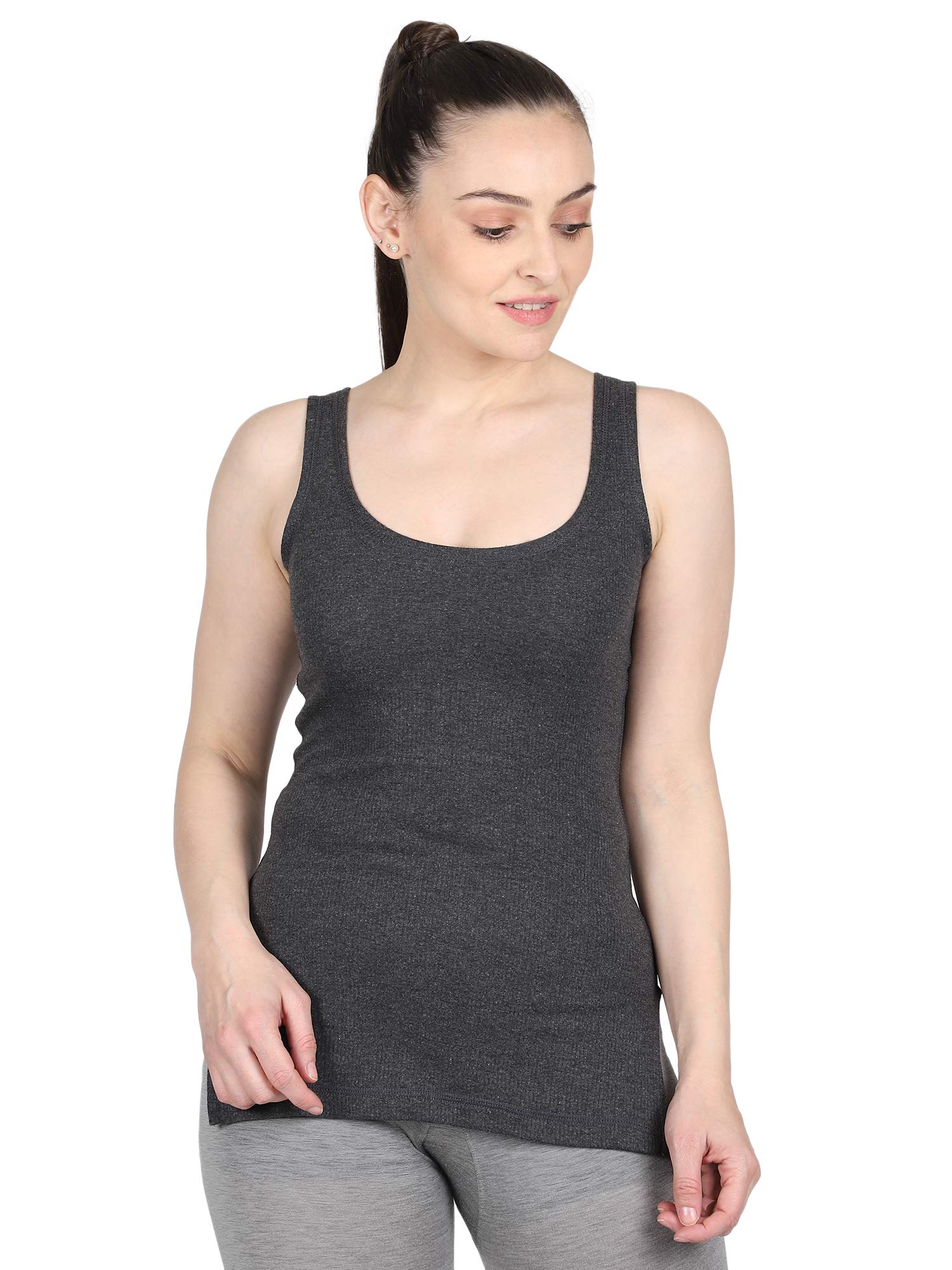 bodycare insider Womens Anthra Melange Thermal Top-picture-6