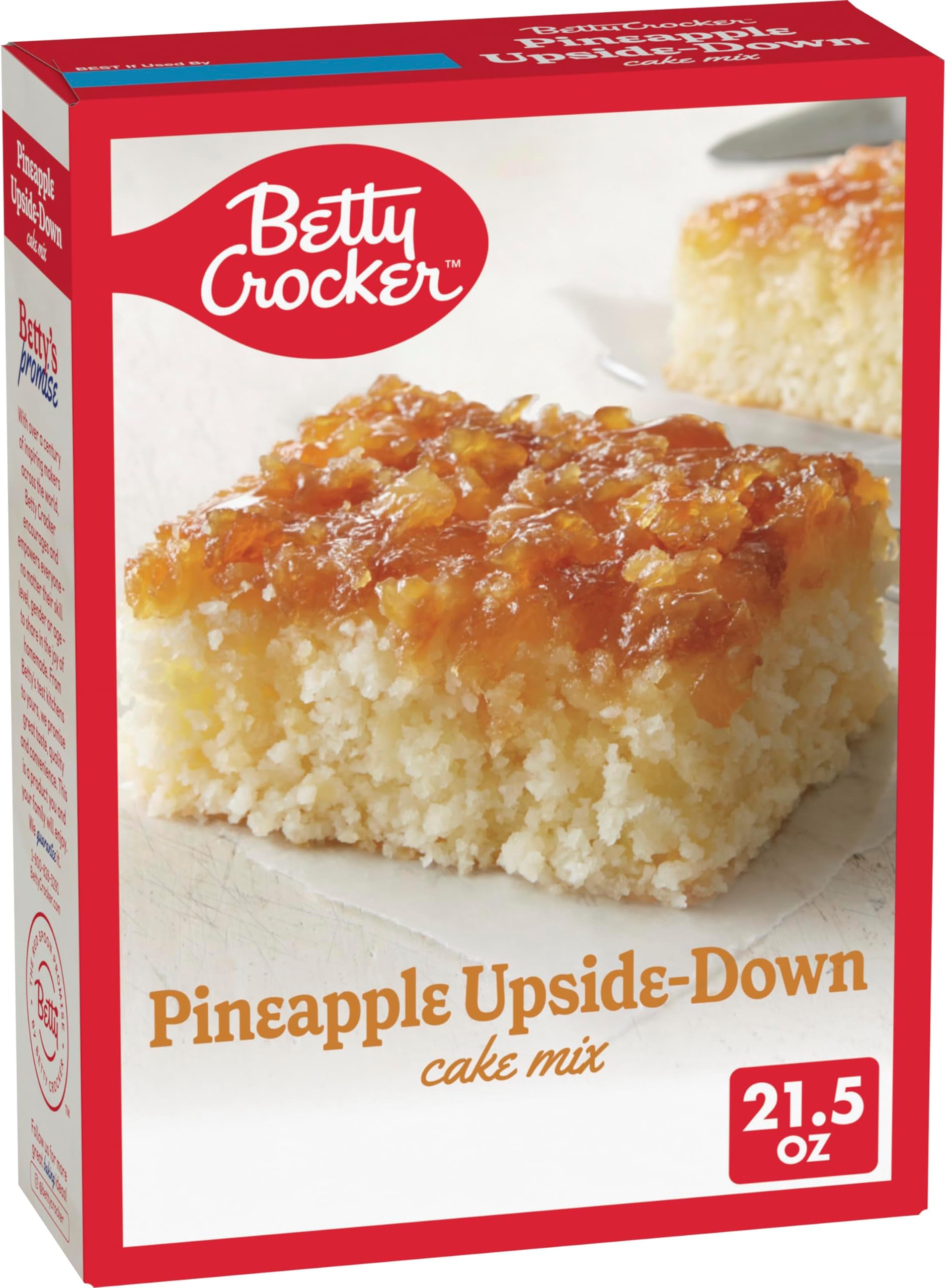 Betty Crocker Pineapple Upside-Down Cake Mix, Made With Real Pineapple, 21.5 oz. (Pack of 12)