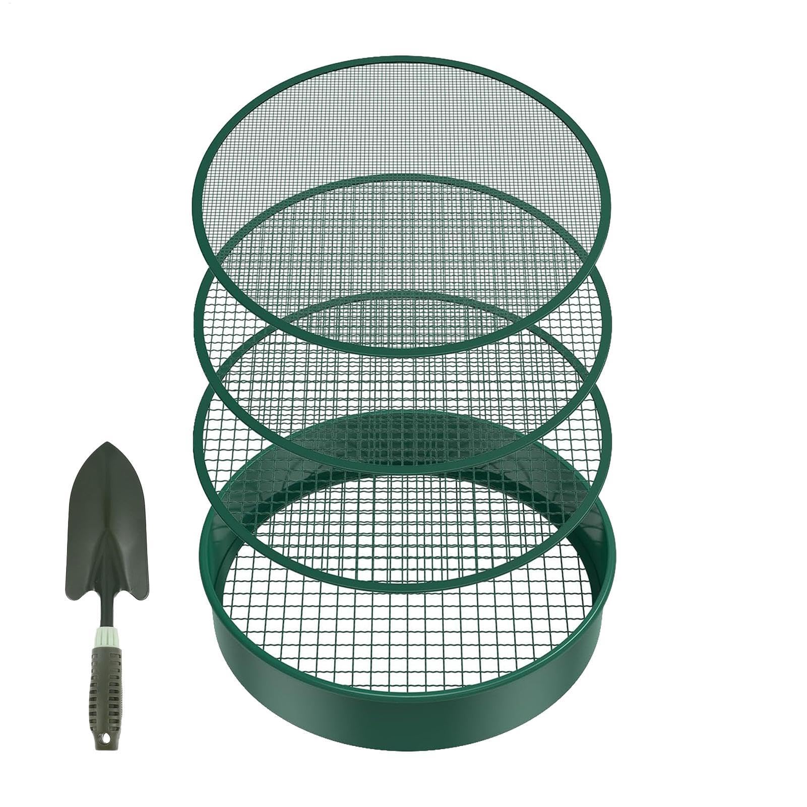 Rundes Sieb für Gartenerde, Sandboden, Kompostsieb, Metallsieb, 0,6 cm Netzsieb, Bodensieb, 20,1 cm, Metallsieb, für kleine, Erde, Sand, Schmutzsieb