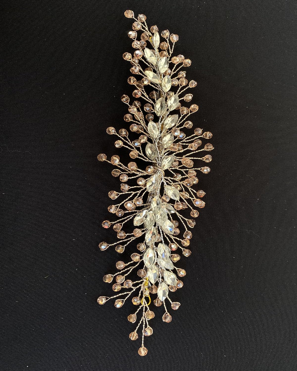 Handmade Pearl Floral Hair Accessories Crystals Wedding Headpiece Floral Hair Accessories for Girls and Women (Pack-1)-image-41