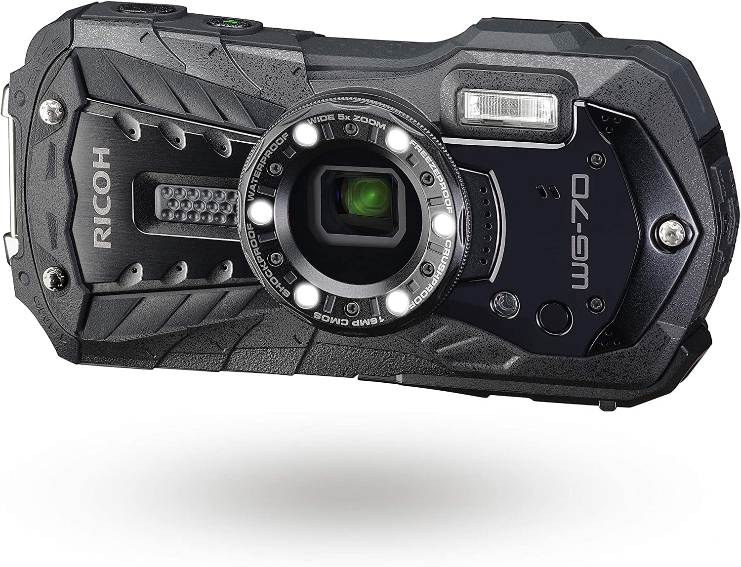 【美品・箱付き】RICOH WG-70 Ricoh WG-70 Orange Appareil Photo Compact 16 MP, Etanche 14 Mètres