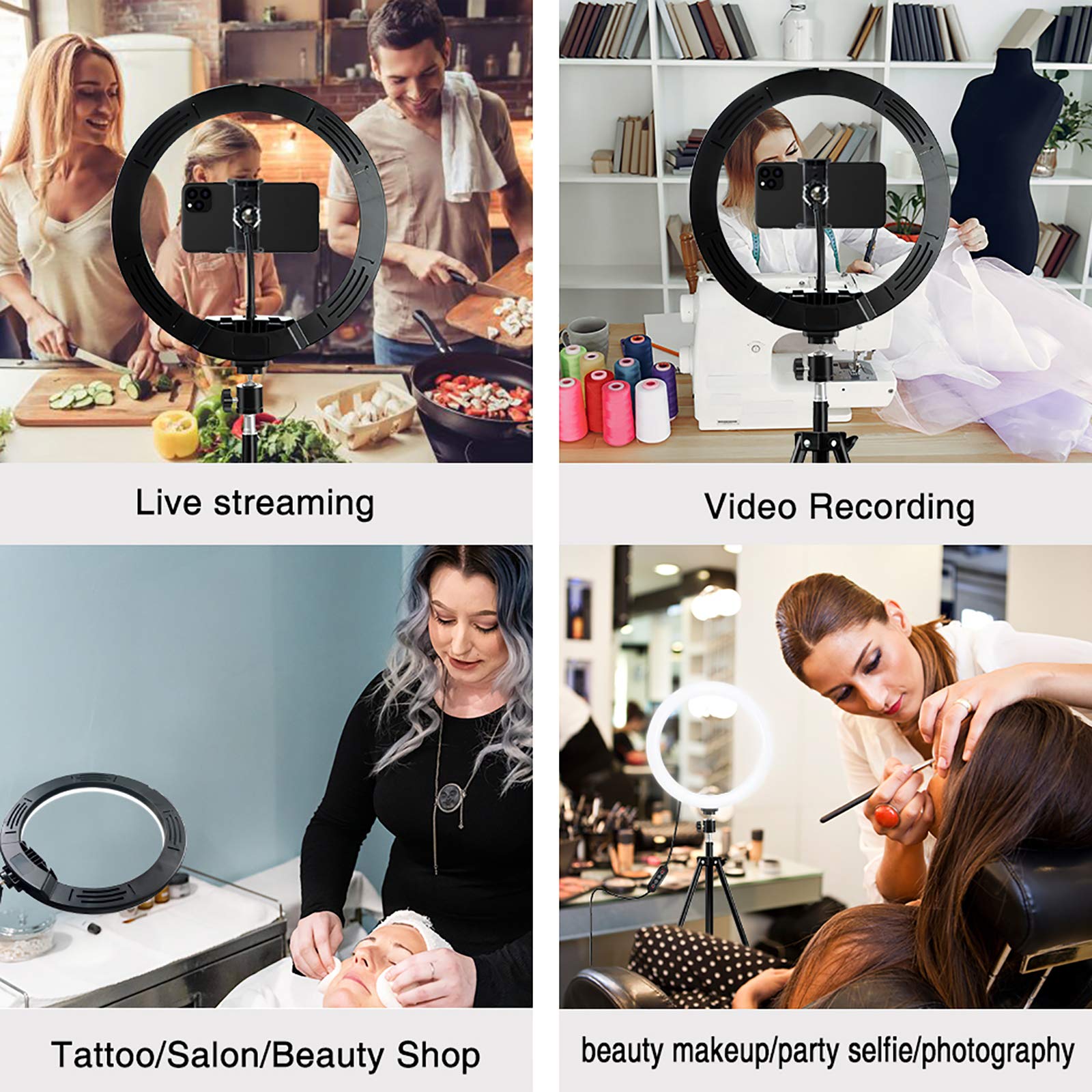 Wholesale 18 Inch Selfie Ring Light With 3 Cell Phone Holder, Remote Controller, Carry Bag, And 76 Inch Tripod Stand For Live Stream, Makeup, YouTube Video, Photography TikTok, & More Compatible With