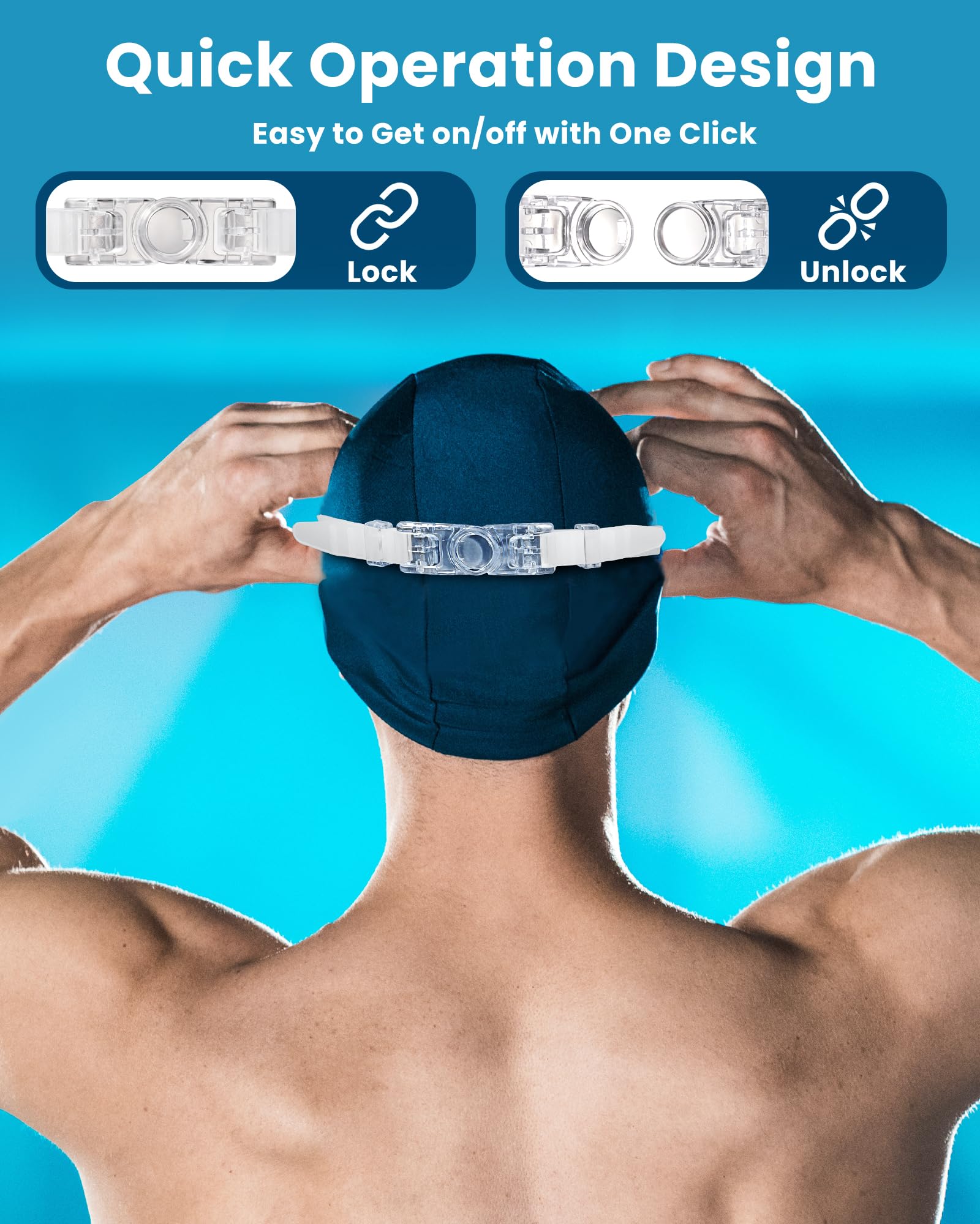 Freela Occhialini da nuoto polarizzati, unisex, per adulti, protezione UV400, anti appannamento, ampia visione chiara a 180°, per uomini, donne, giovani