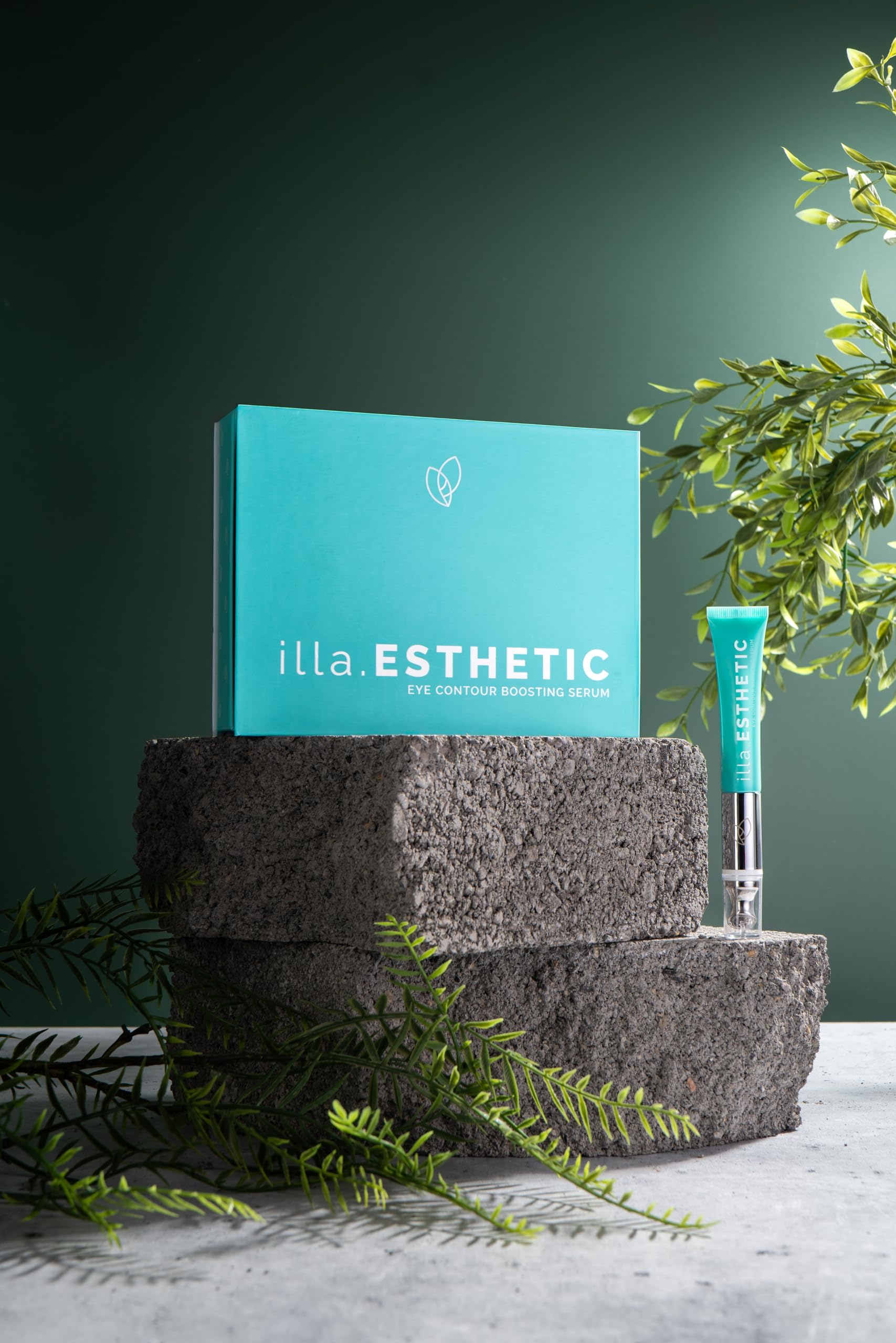Evoepharm® illa.ESTHETIC Eye Contour Boosting Serum Verjüngendes Anti-Aging Augencreme Hyaluron | Antifalten Mikromassage Lifting Creme | Gegen Tränensäcke Lifting Creme | Ideal als Geschenk