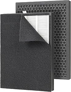 Dr.Prepare DAP01 Filter Replacement, 2 Pack, 3-Stage HEPA Filter with Washable Pre-Filter and Activated Carbon Air Purifier Parts & Accessories