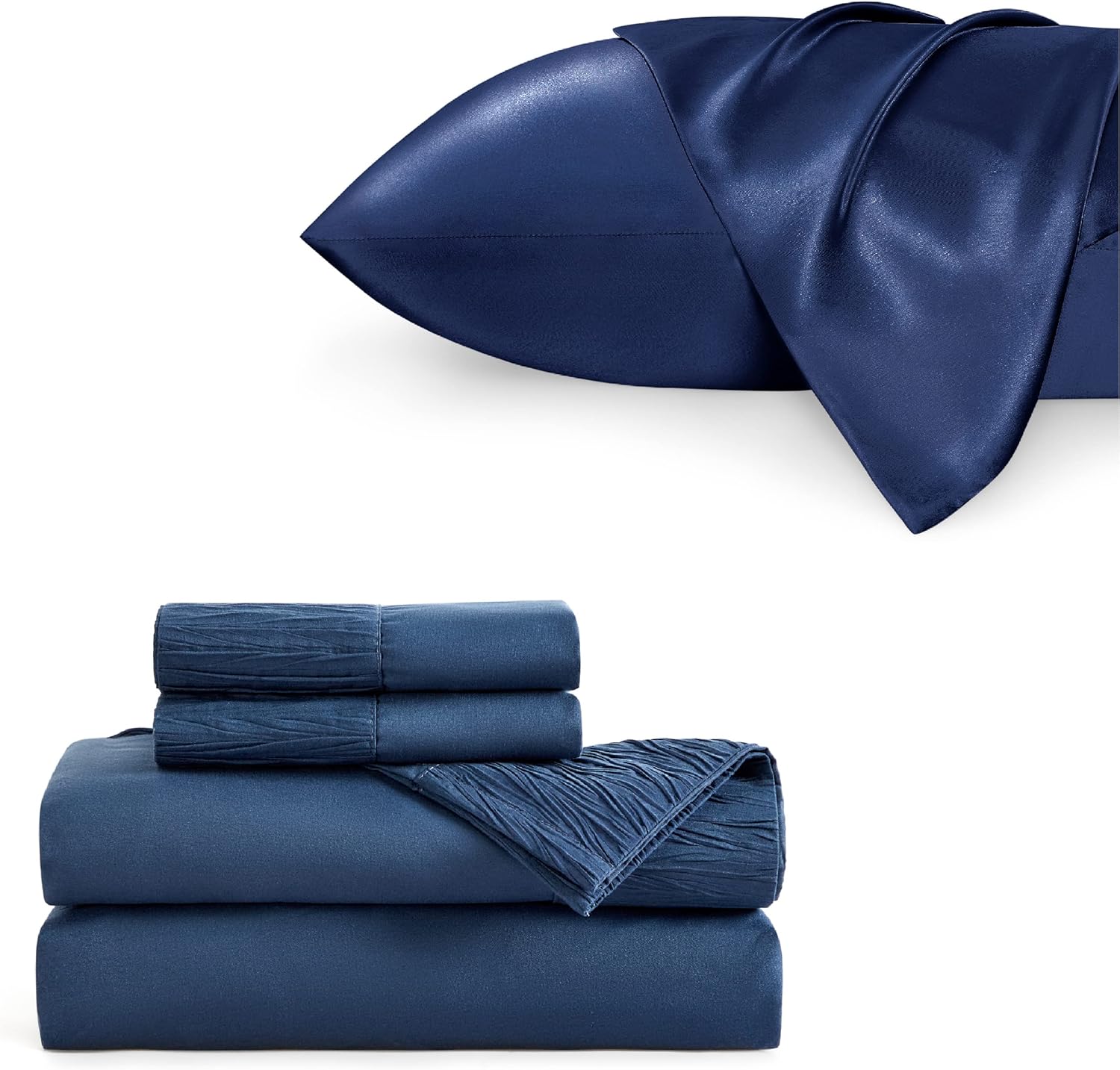 Bedsure King Size Satin Pillowcase Set of 2 Bundle King