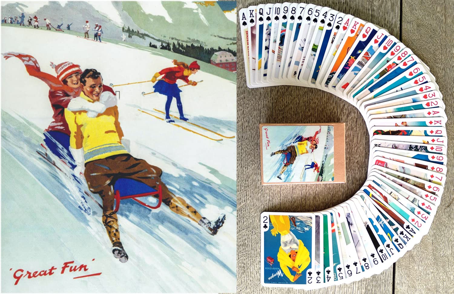 Amazon.com: FLONZGIFT Winter Sport Playing Cards (Poker Deck 54