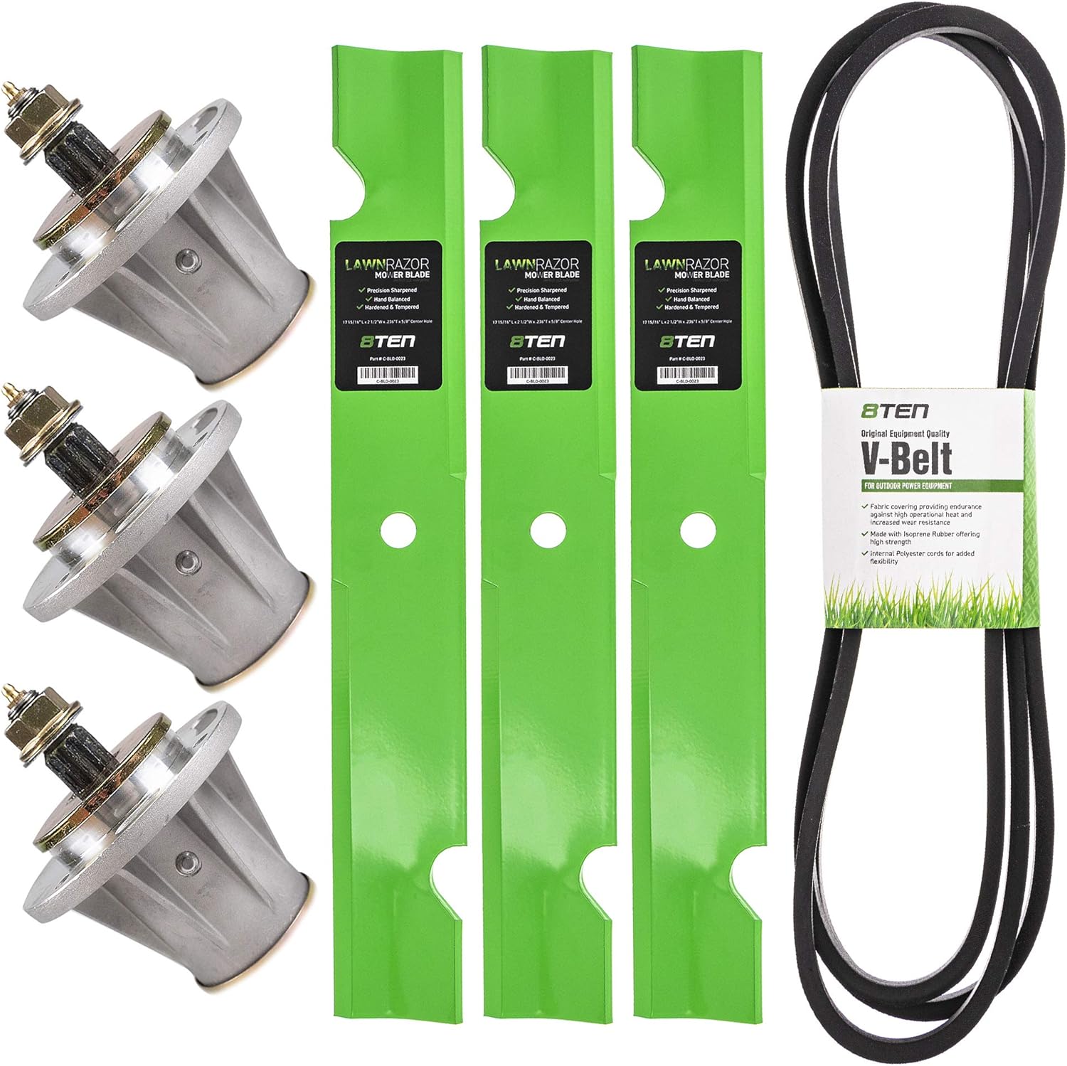 52 inch Deck Spindle Blade Belt Kit Set Combo for Jamaica Ubuy