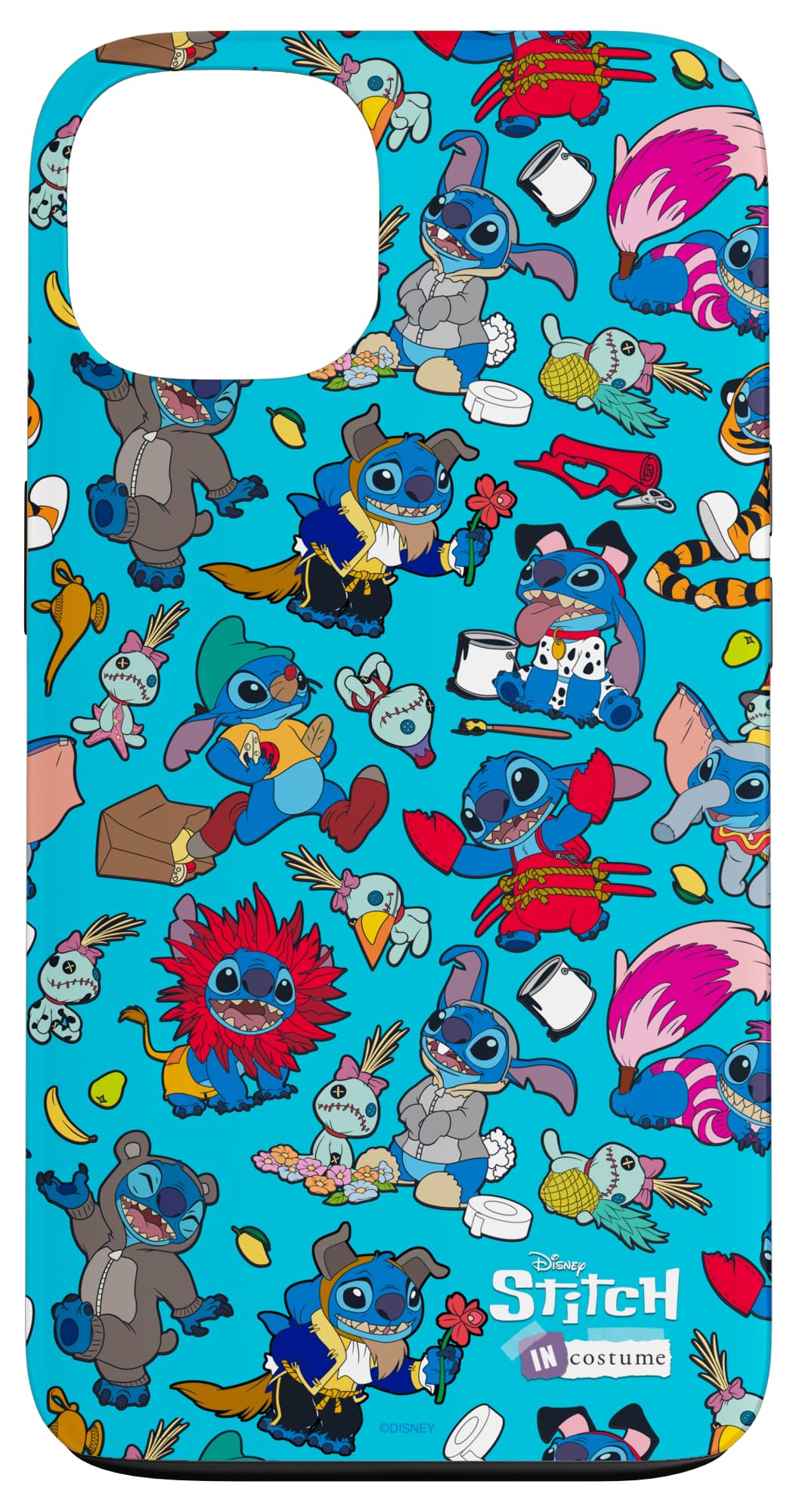 iPhone 13 Disney 100 Stitch in Costume Disney Characters and Scrump Case