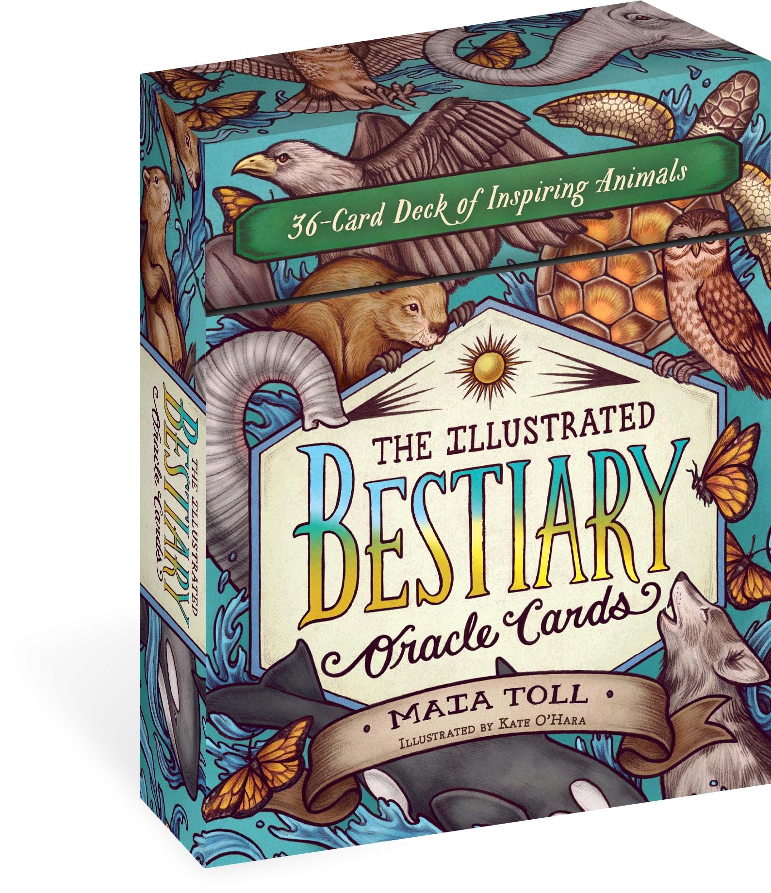 The Illustrated Bestiary Oracle Cards: 36-Card Deck of Inspiring Animals (Wild Wisdom) (Storey Publishing)