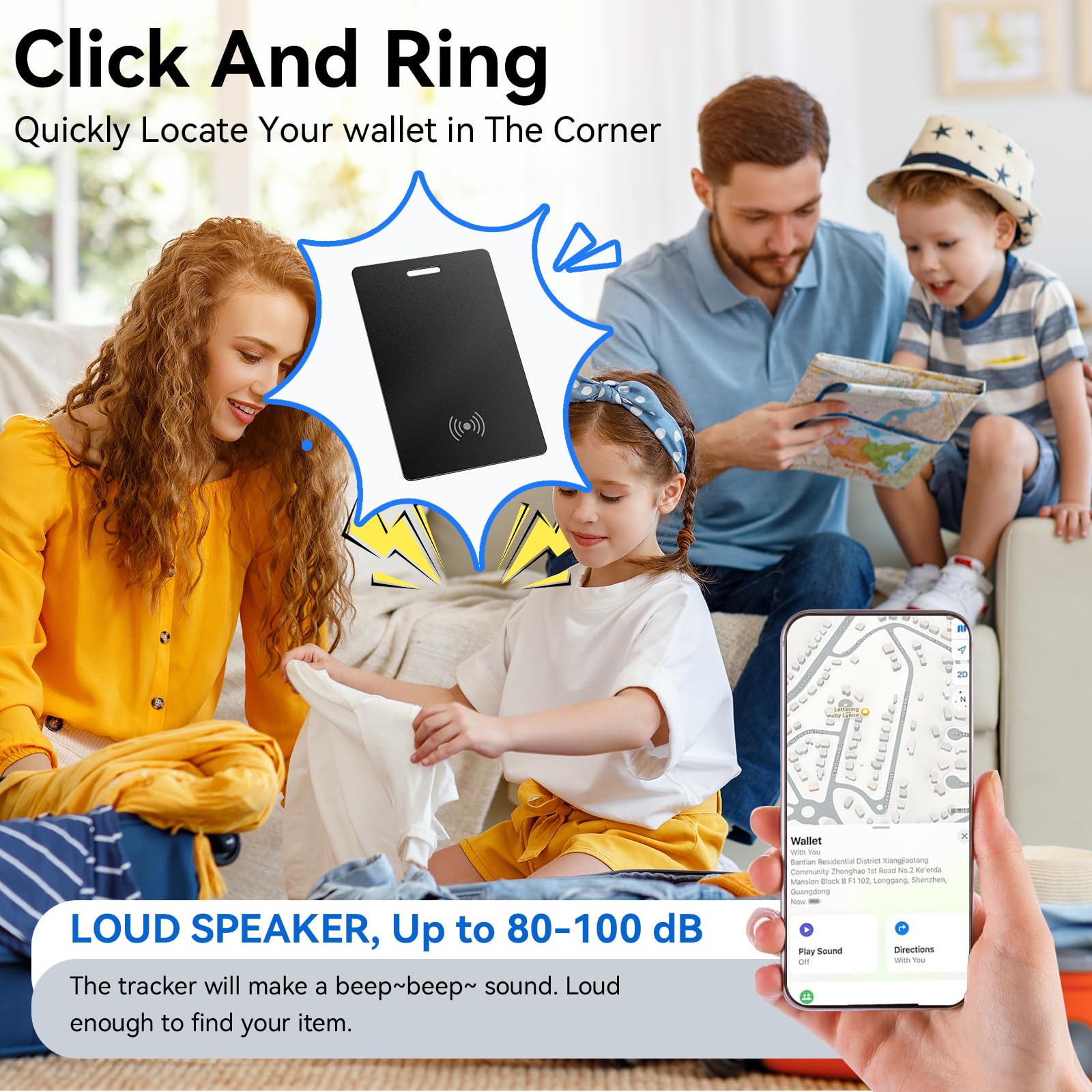 Trova portafoglio per Android, scheda di monitoraggio del portafoglio certificata Google, sottile 1,8 mm, wireless, ricaricabile, Bluetooth, localizzatore di oggetti, impermeabile IP68, per app Google
