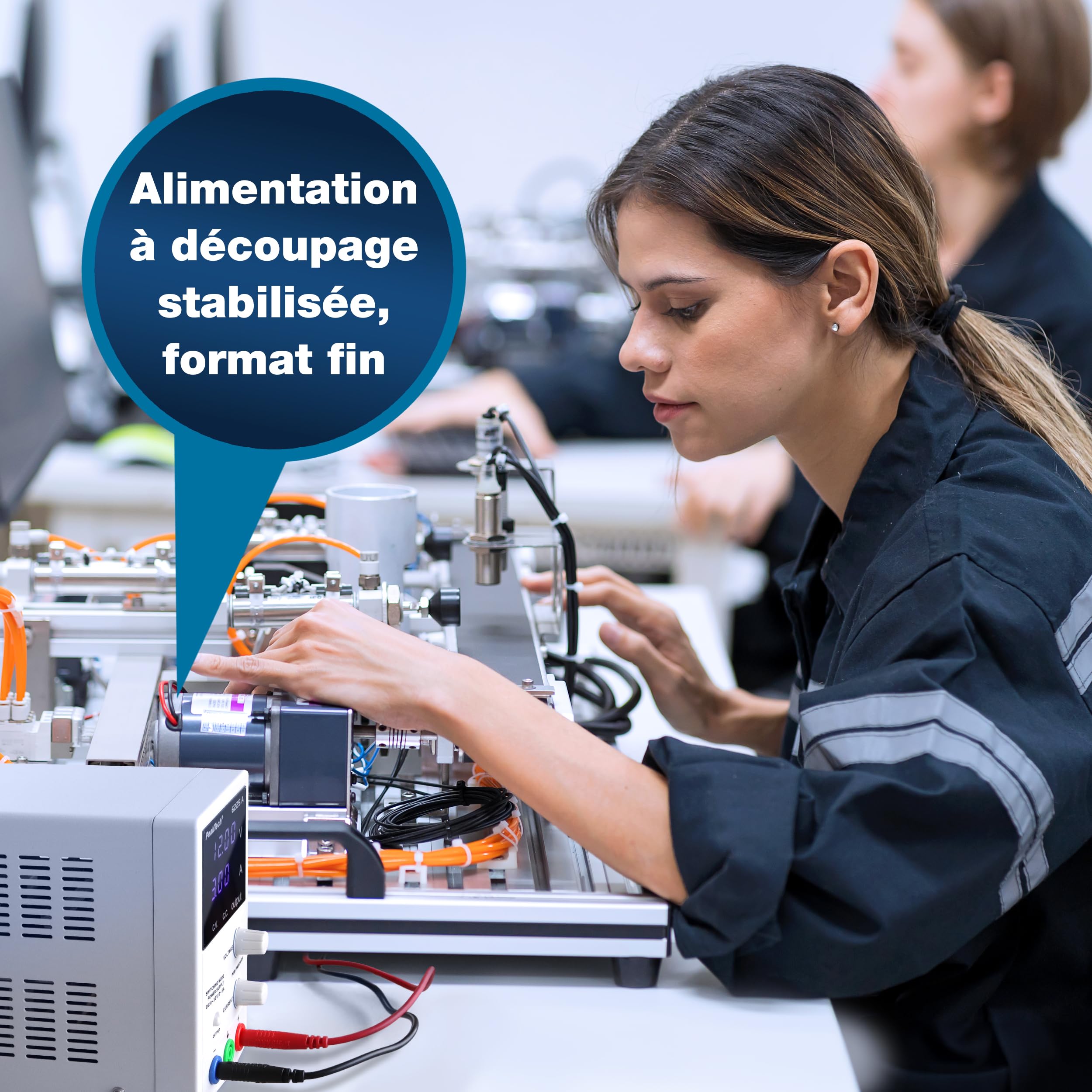 PeakTech 6225 A - Alimentation de Laboratoire DC 0-30V / 0-5A, Réglable, Affichage LED à 4 chiffres, Alimentation Stabilisée à Découpage, Protection contre les Surcharges et les Courts-circuits