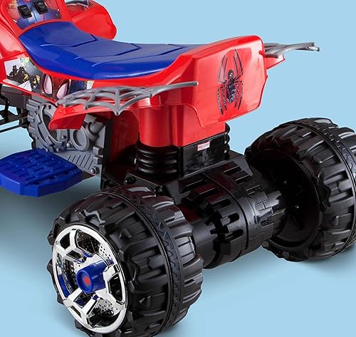 Miniatura 2 de Kid Trax Marvel Spiderman - Juguete para montar en ATV para niños pequeños batería de 12 voltios 3-7 años peso máximo del conductor 88 libras luces