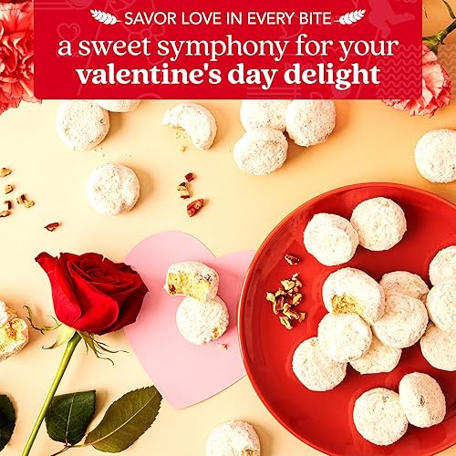 Miniatura 3 de David's Cookies Butter Pecan Meltaways Sweet Sampler in Love Tin - Galletas de mantequilla de 1.7 libras con nueces crujientes, suaves y que se