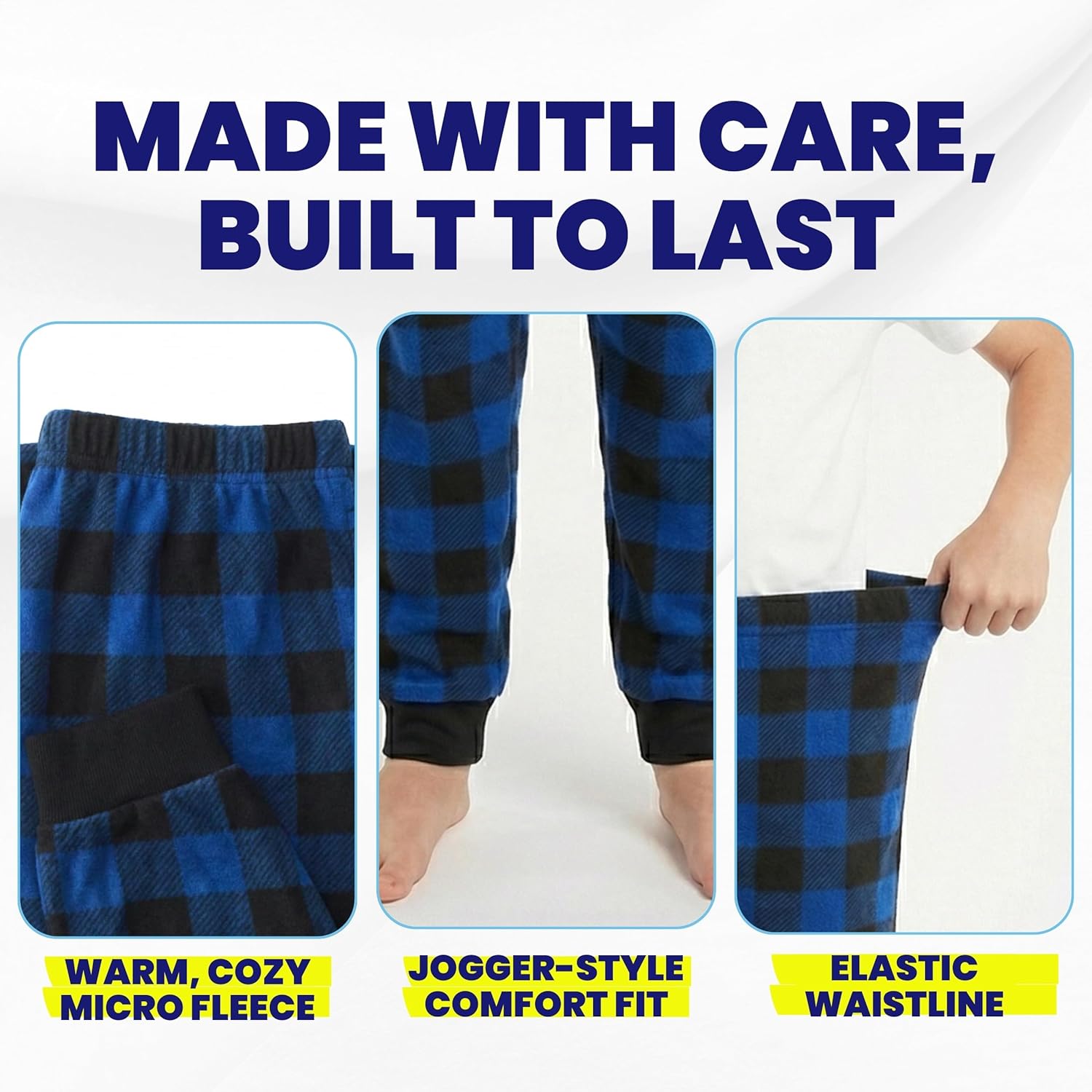 PRINCE OF SLEEP Plush Pajama Pants - Fleece PJs for Boys - Image 4