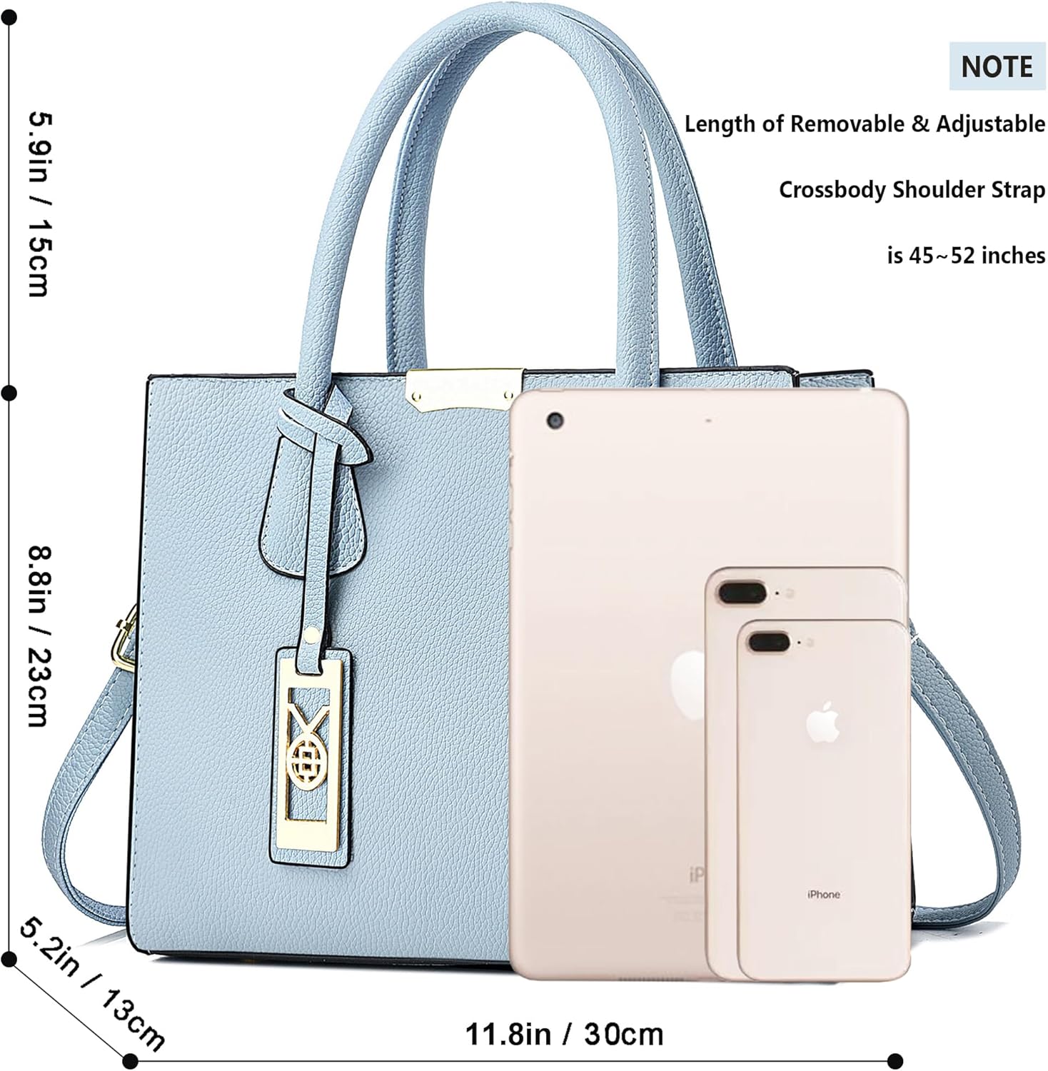 CHICAROUSAL Crossbody Purses and Handbags for Women PU Leather Tote Shoulder Bags Top Handle Satchel - Image 7