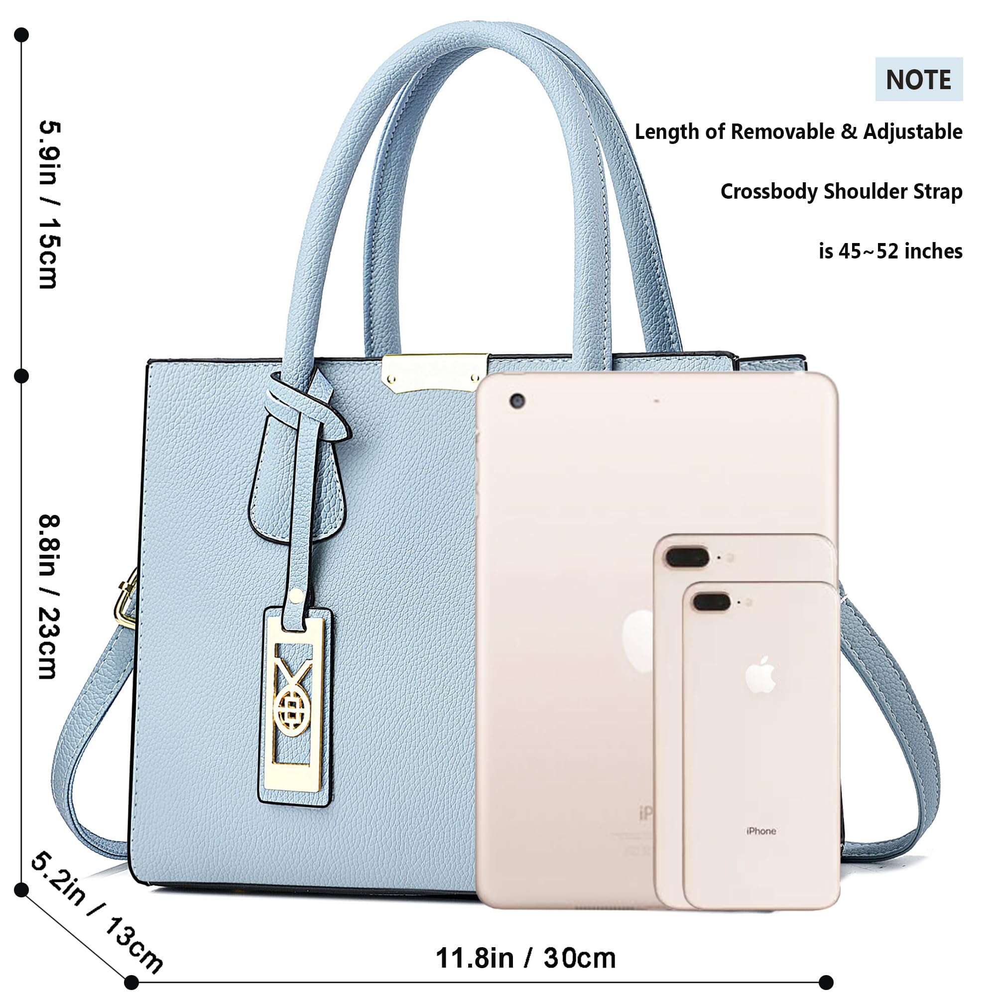 CHICAROUSAL Crossbody Purses and Handbags for Women PU Leather Tote Shoulder Bags Top Handle Satchel