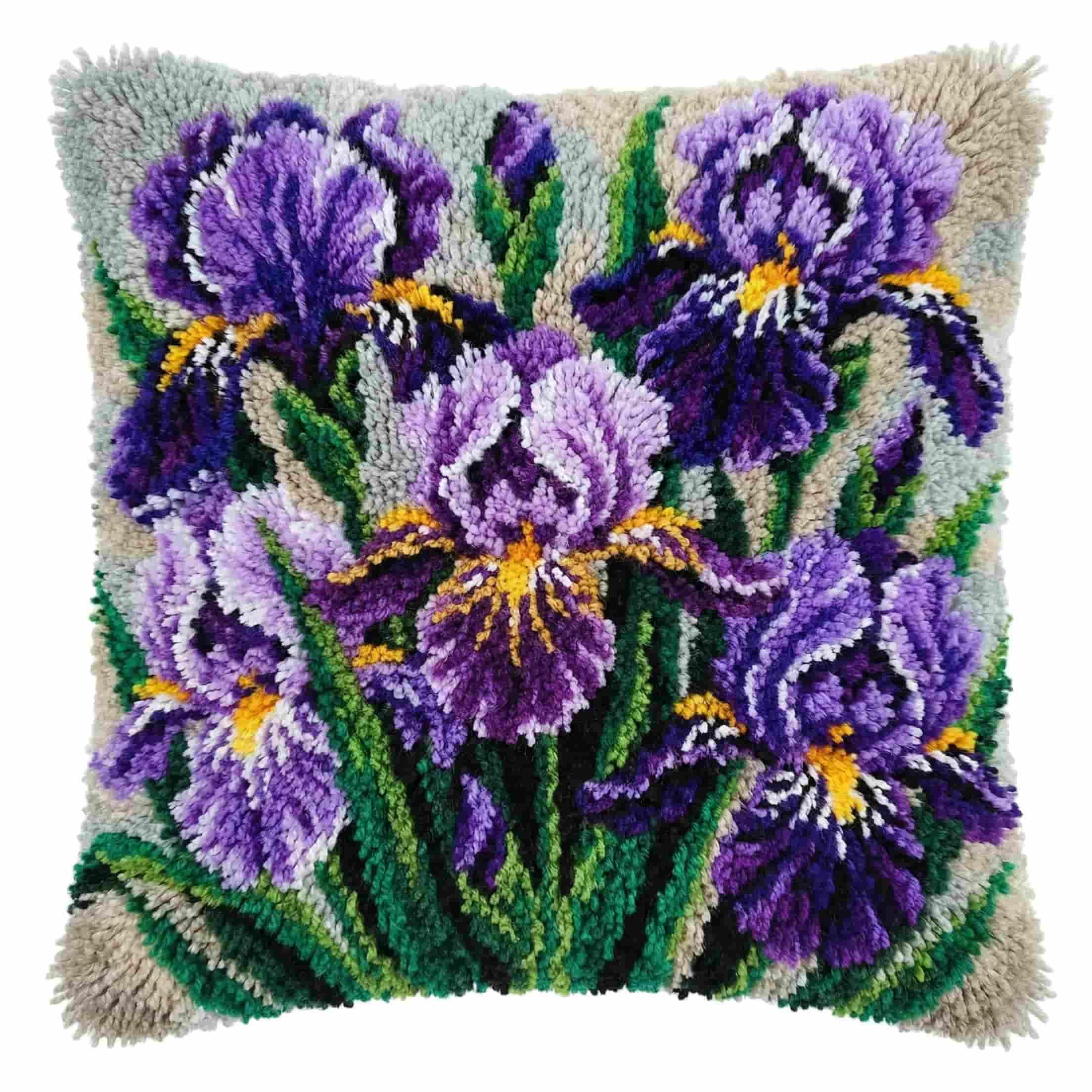 AxiangziK Latch Hook Pillow Kit Spring Floral 43X43Cm